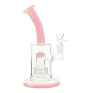 Pink Domed Cap Bong - 8in