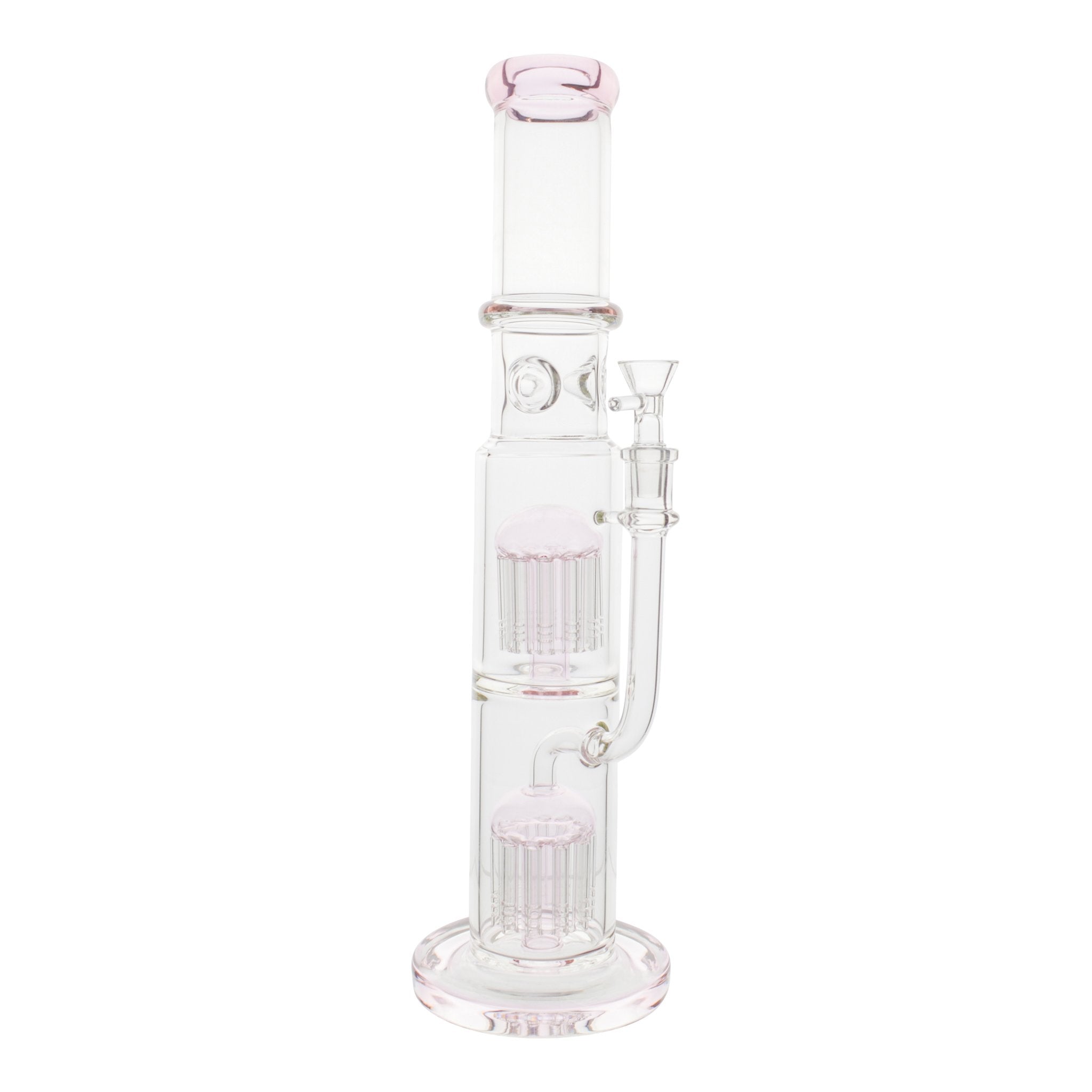 Pink Double Tree Percolator Bong - 16 inches - Image 2