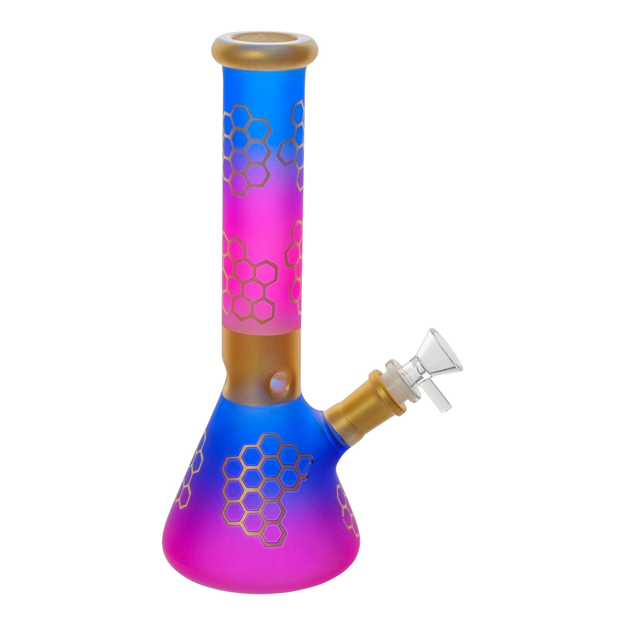 Pink Flashy Beeswax Beaker Bong - 10in - Image 3