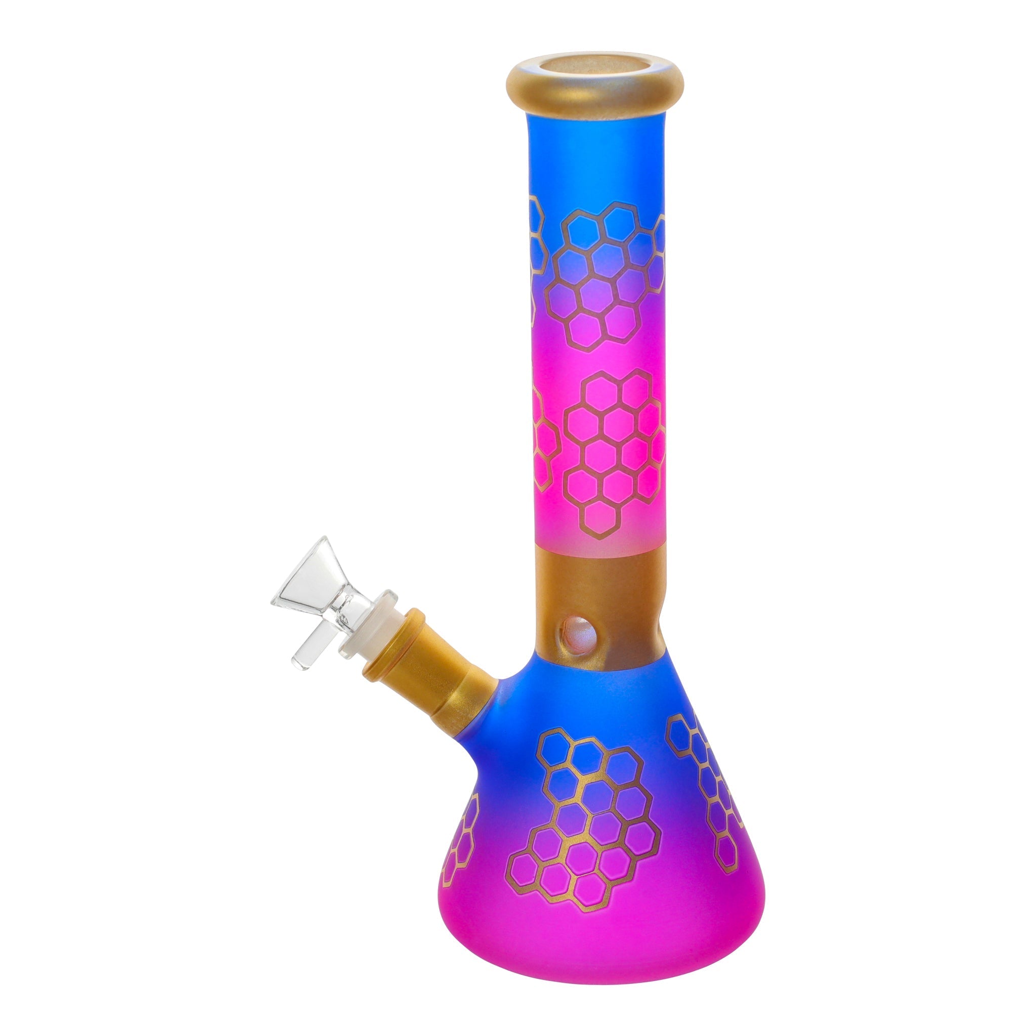 Pink Flashy Beeswax Beaker Bong - 10in