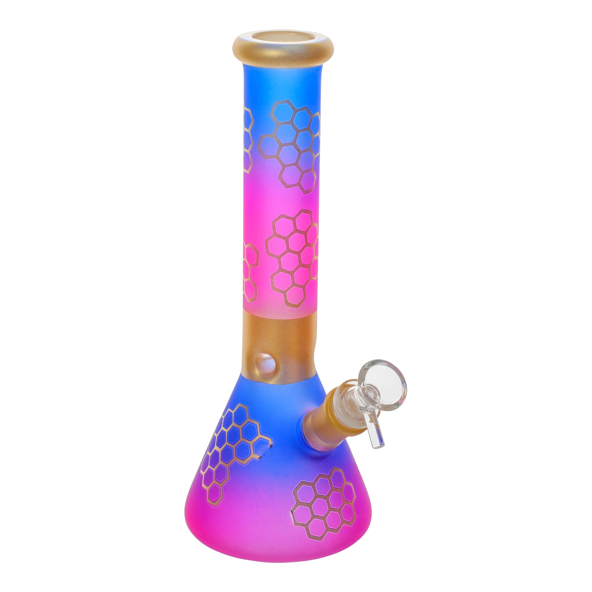 Pink Flashy Beeswax Beaker Bong - 10in - Image 2