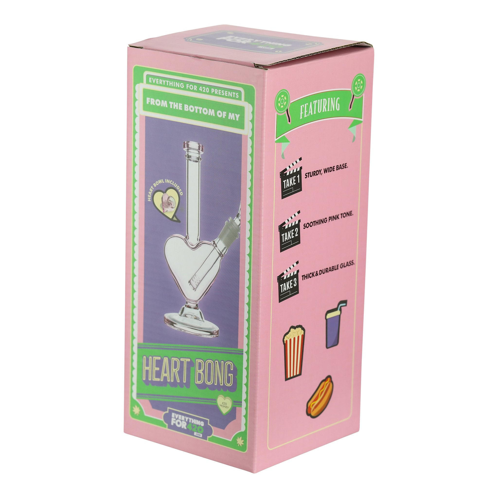 Pink From the Bottom of my Heart Bong - 9in - Image 5
