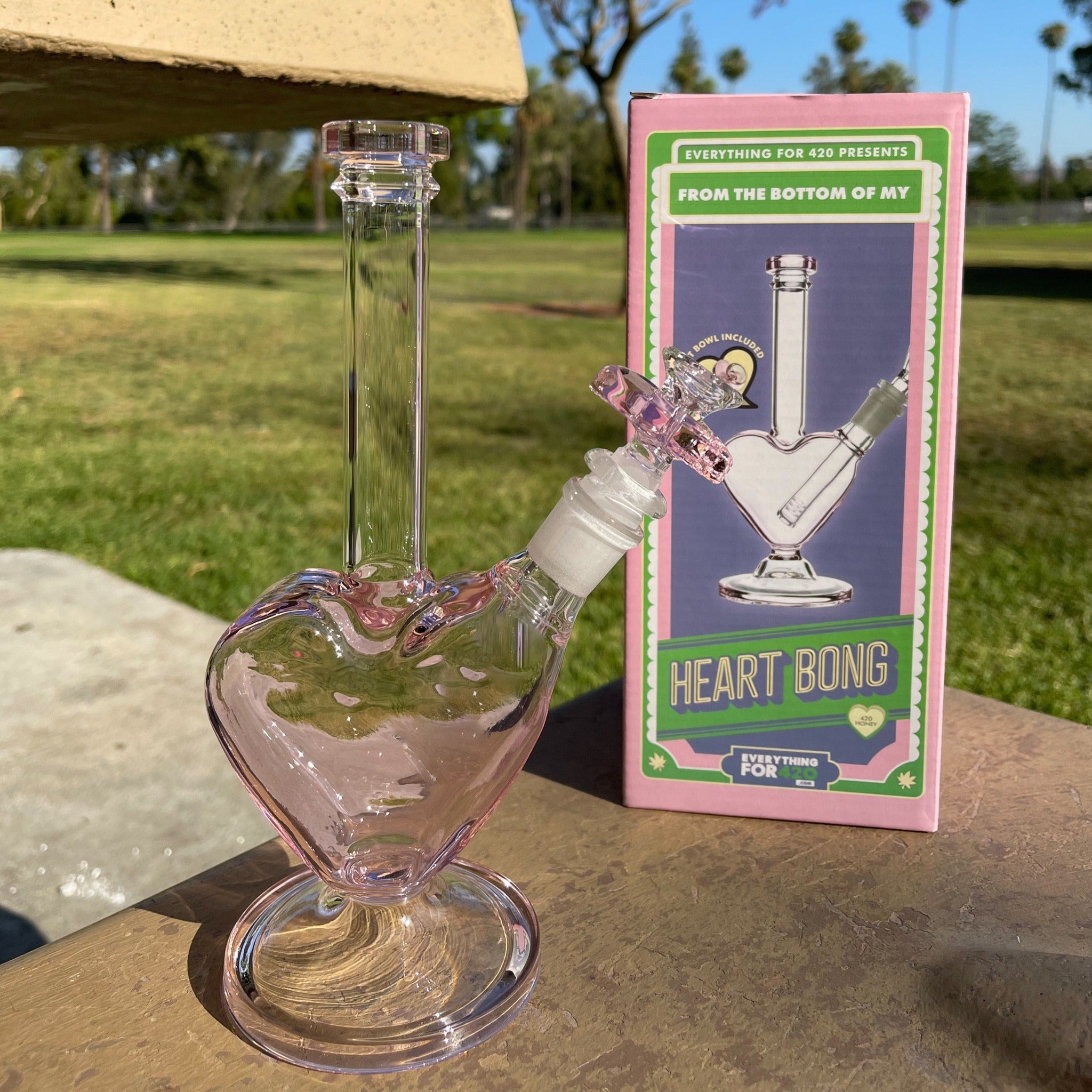 Pink From the Bottom of my Heart Bong - 9in - Image 9