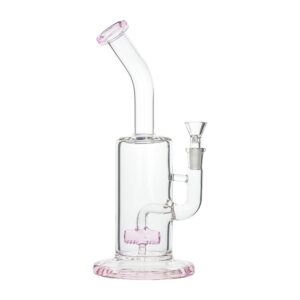 Pink Inline Perc Bong - 11in