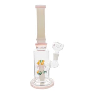 Pink Lite Brite Perc Bong - 10in