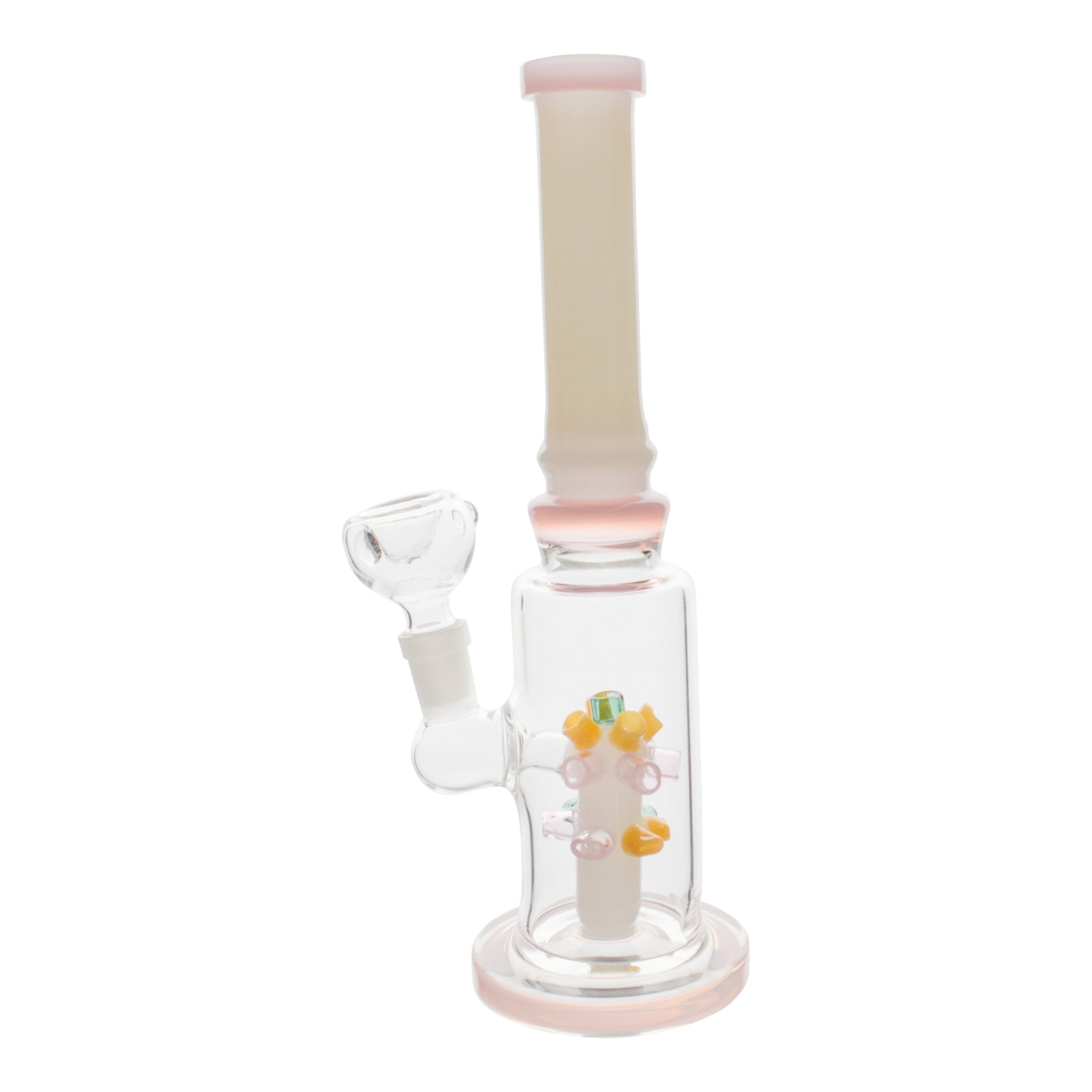 Pink Lite Brite Perc Bong - 10in - Image 3