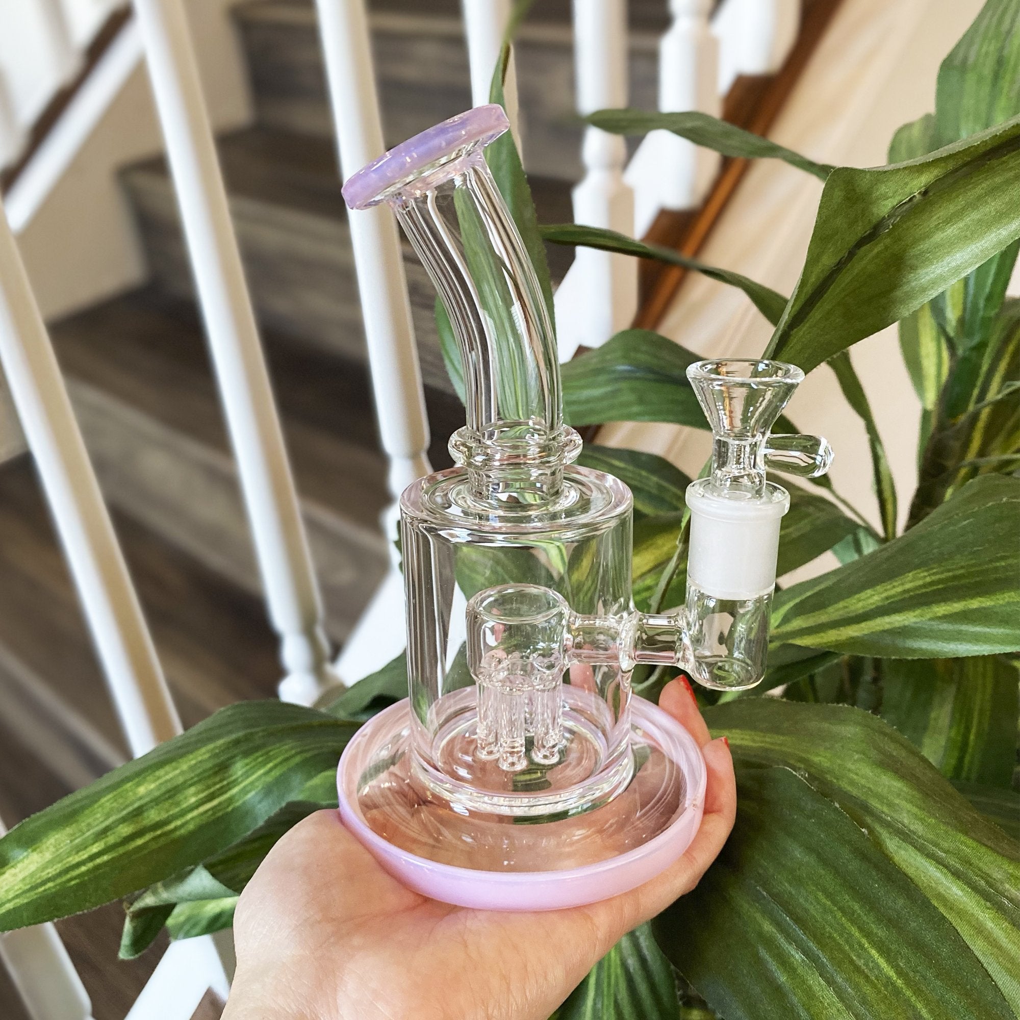 Pink Mad Scientist Bong - 7in - Image 4