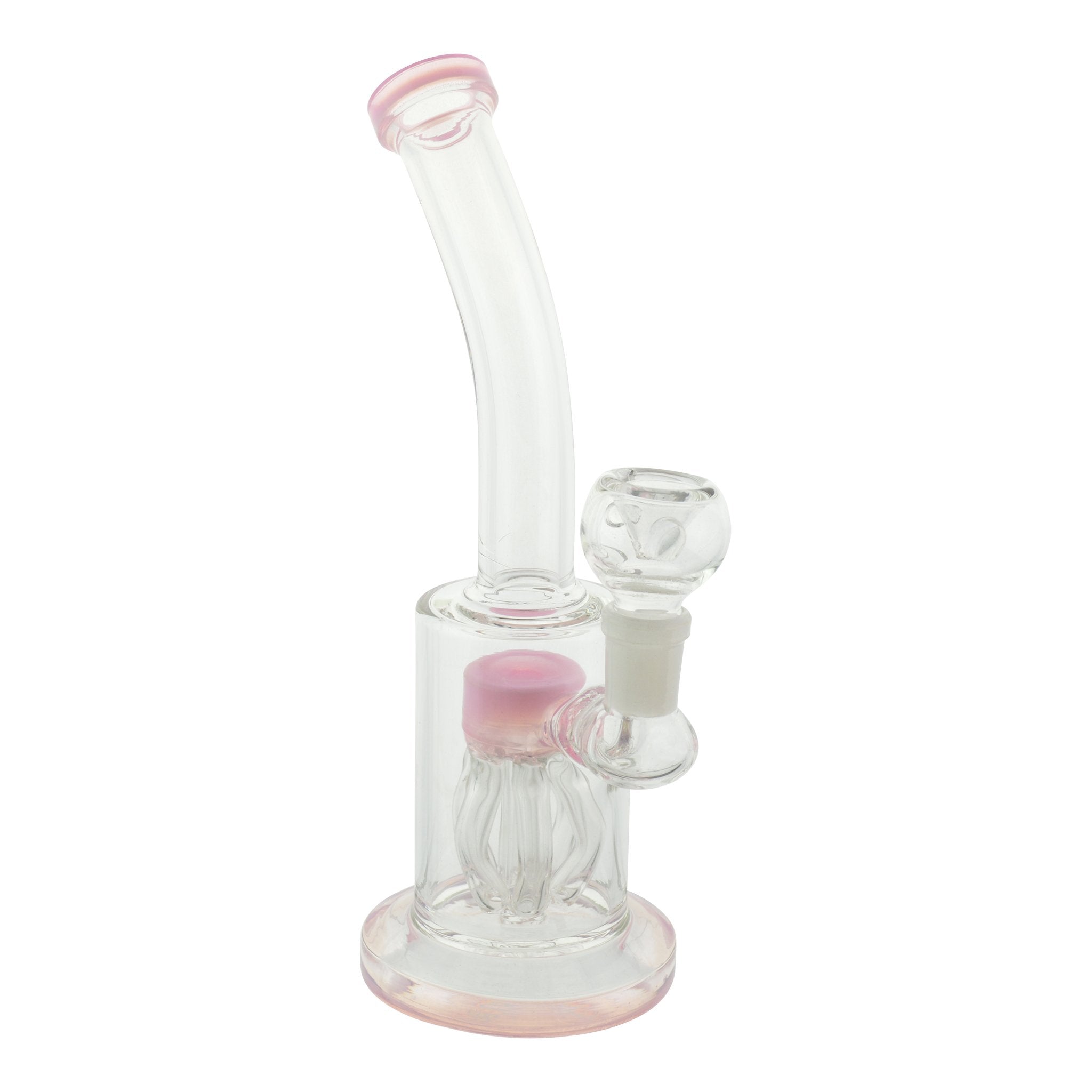 Pink Mini Neon Jelly Bong - 8.5in - Image 2