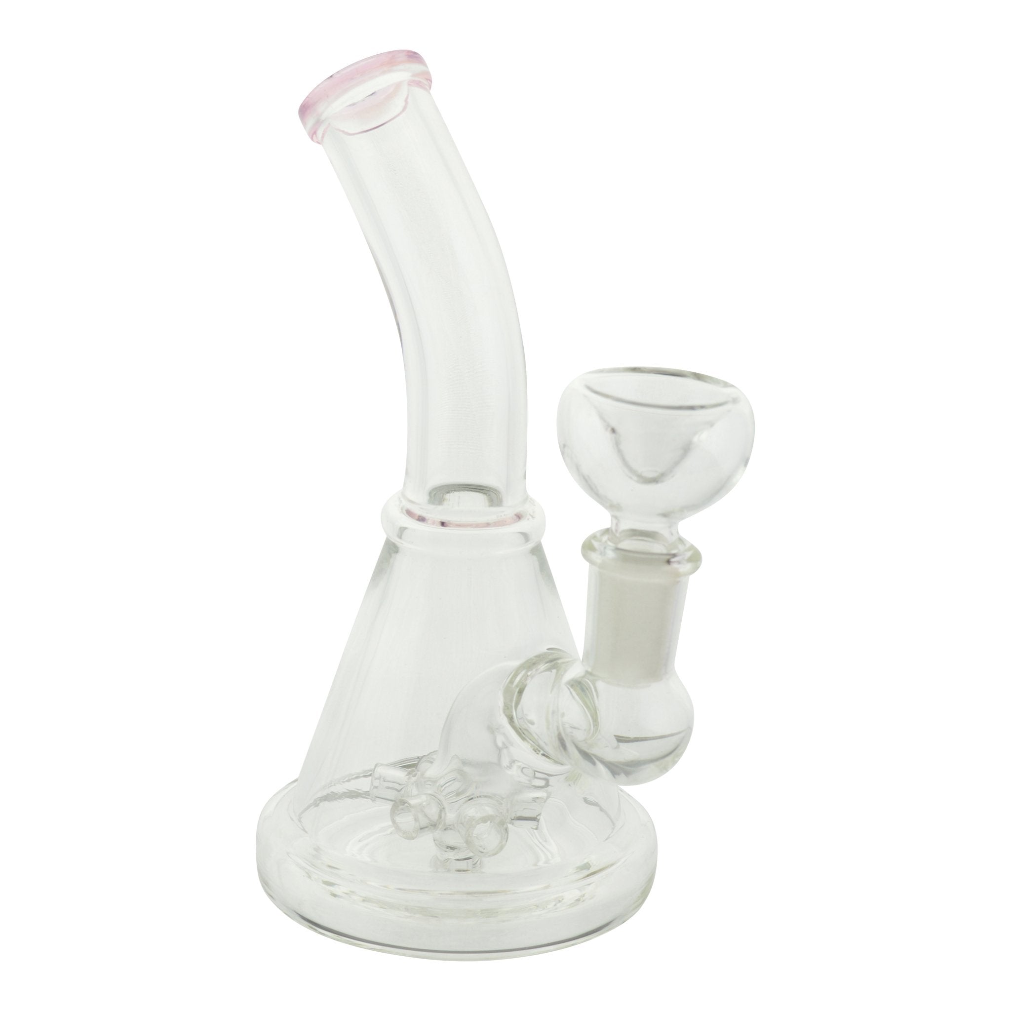 Pink Mini Palm Tree Perc Bong - 6in - Image 2