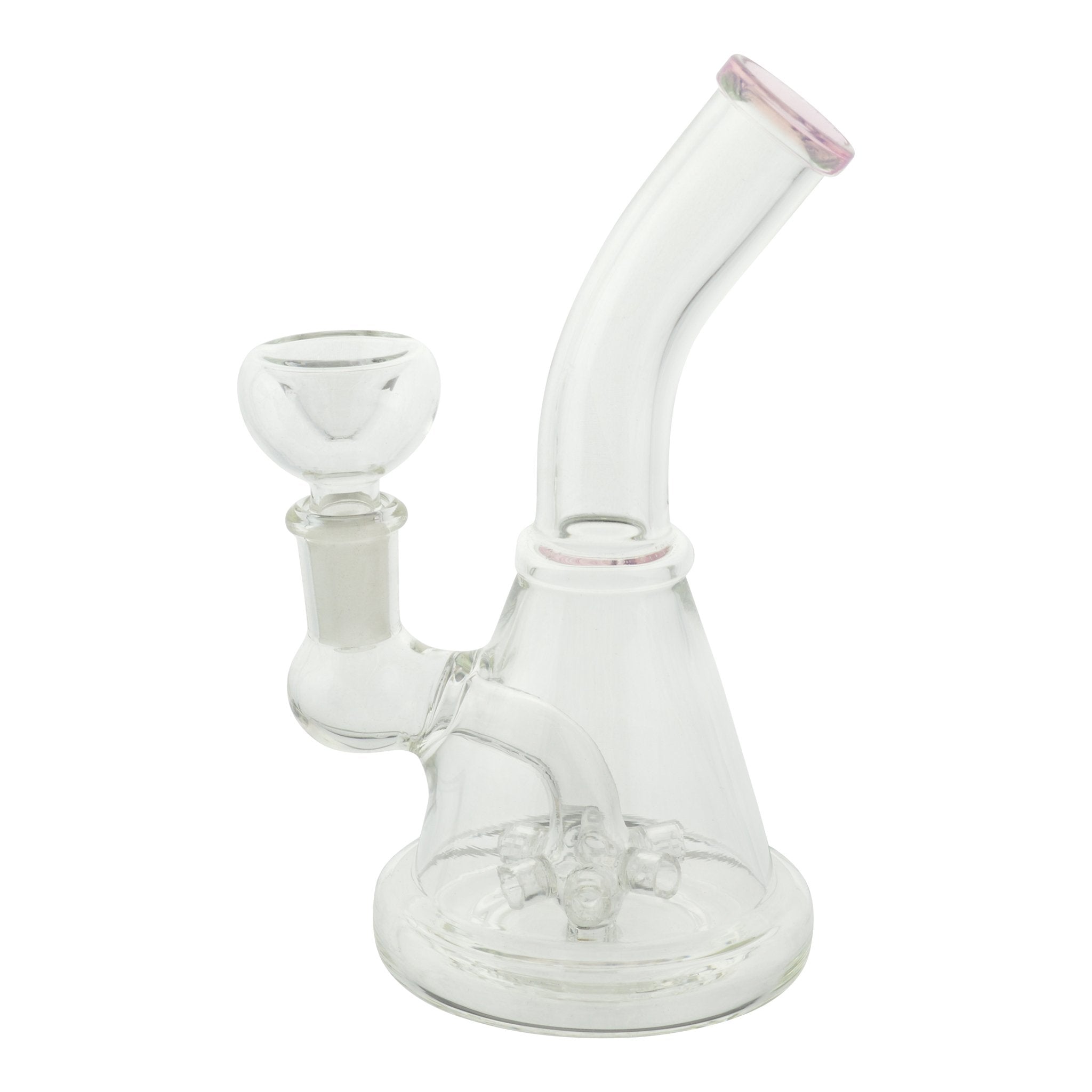 Pink Mini Palm Tree Perc Bong - 6in - Image 3