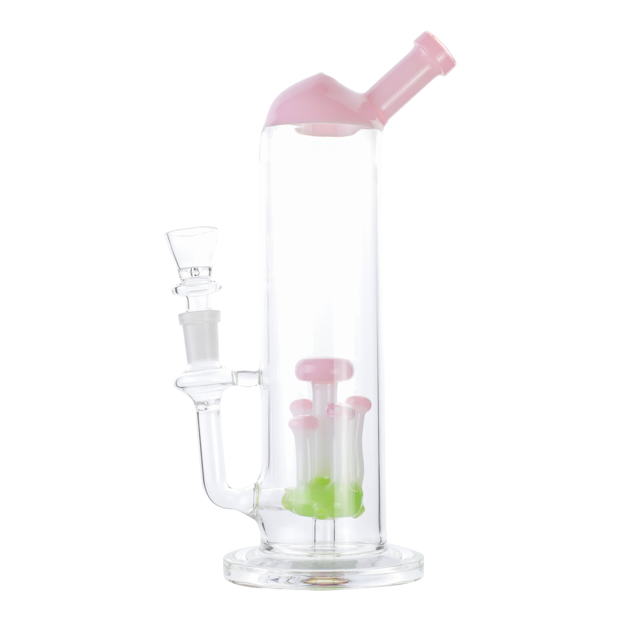 Pink Mushroom Percolator Bong - 10in - Image 3