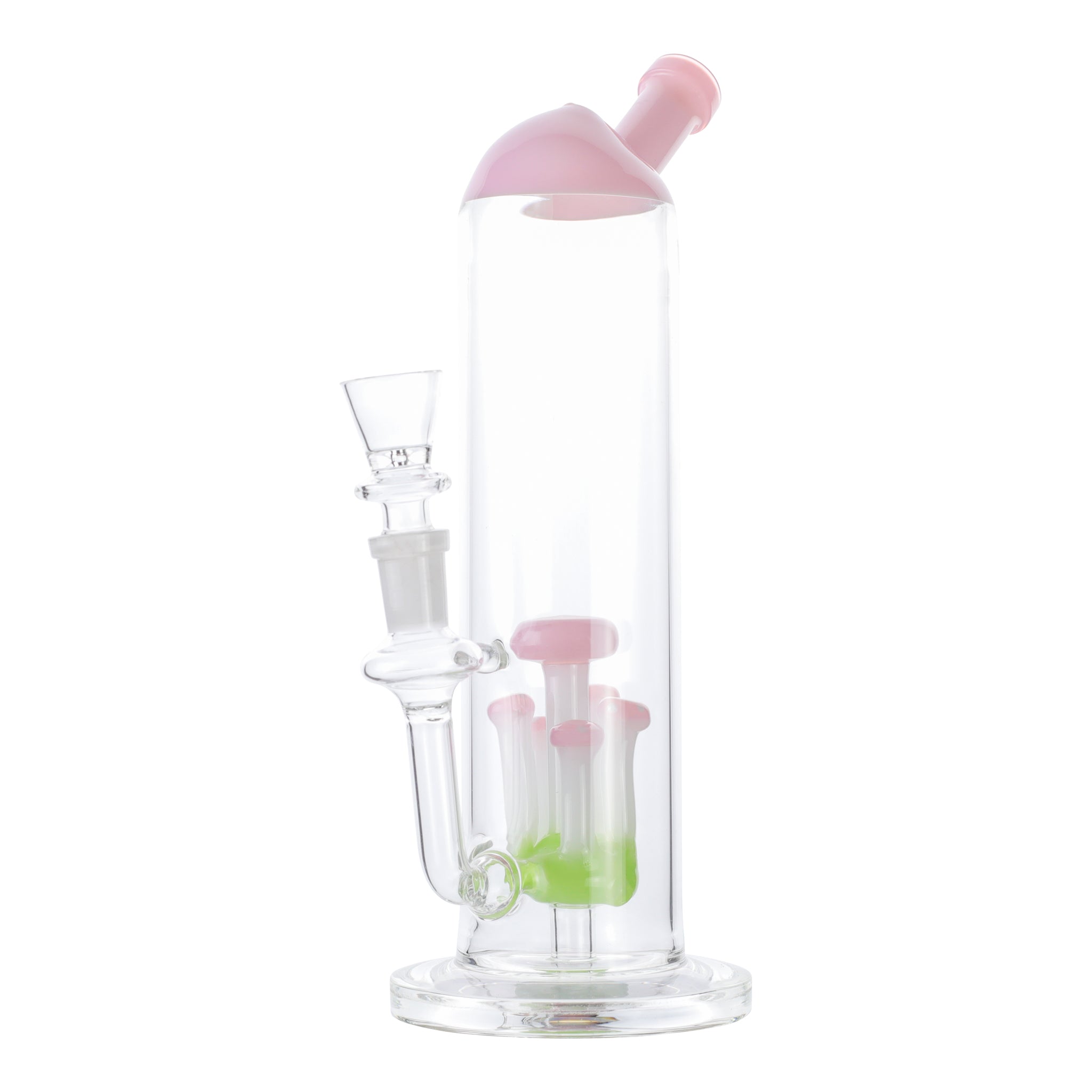 Pink Mushroom Percolator Bong - 10in - Image 2