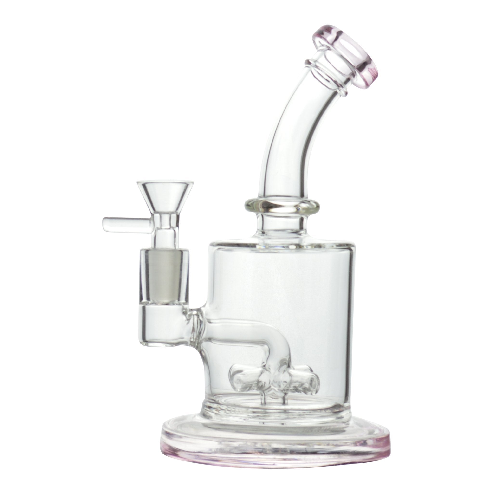 Pink Nano Inline Percolator - 8 inches glass bong - Image 2