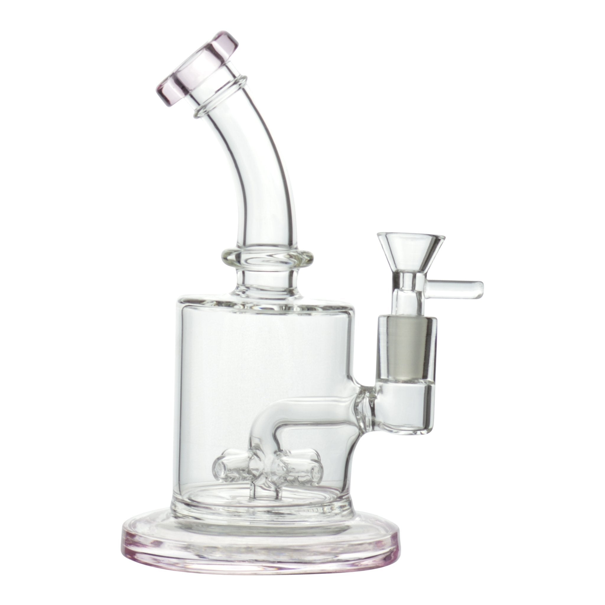 Pink Nano Inline Percolator - 8 inches glass bong - Image 3