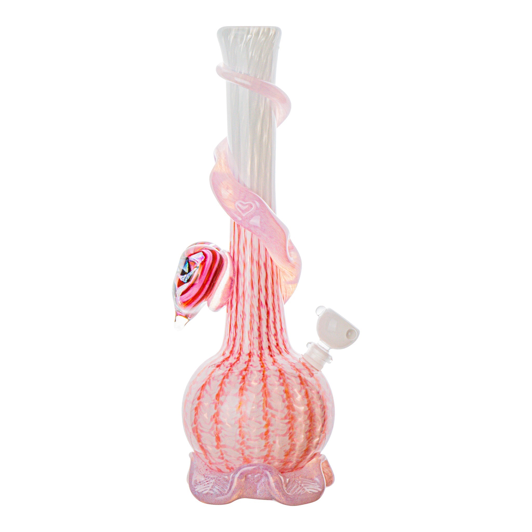 Pink Noble Glass Sweetheart Bong - 14in - Image 3