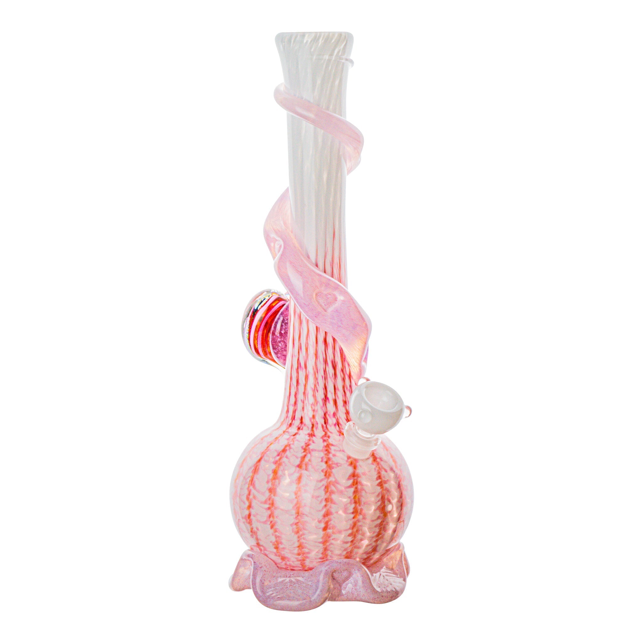 Pink Noble Glass Sweetheart Bong - 14in - Image 4