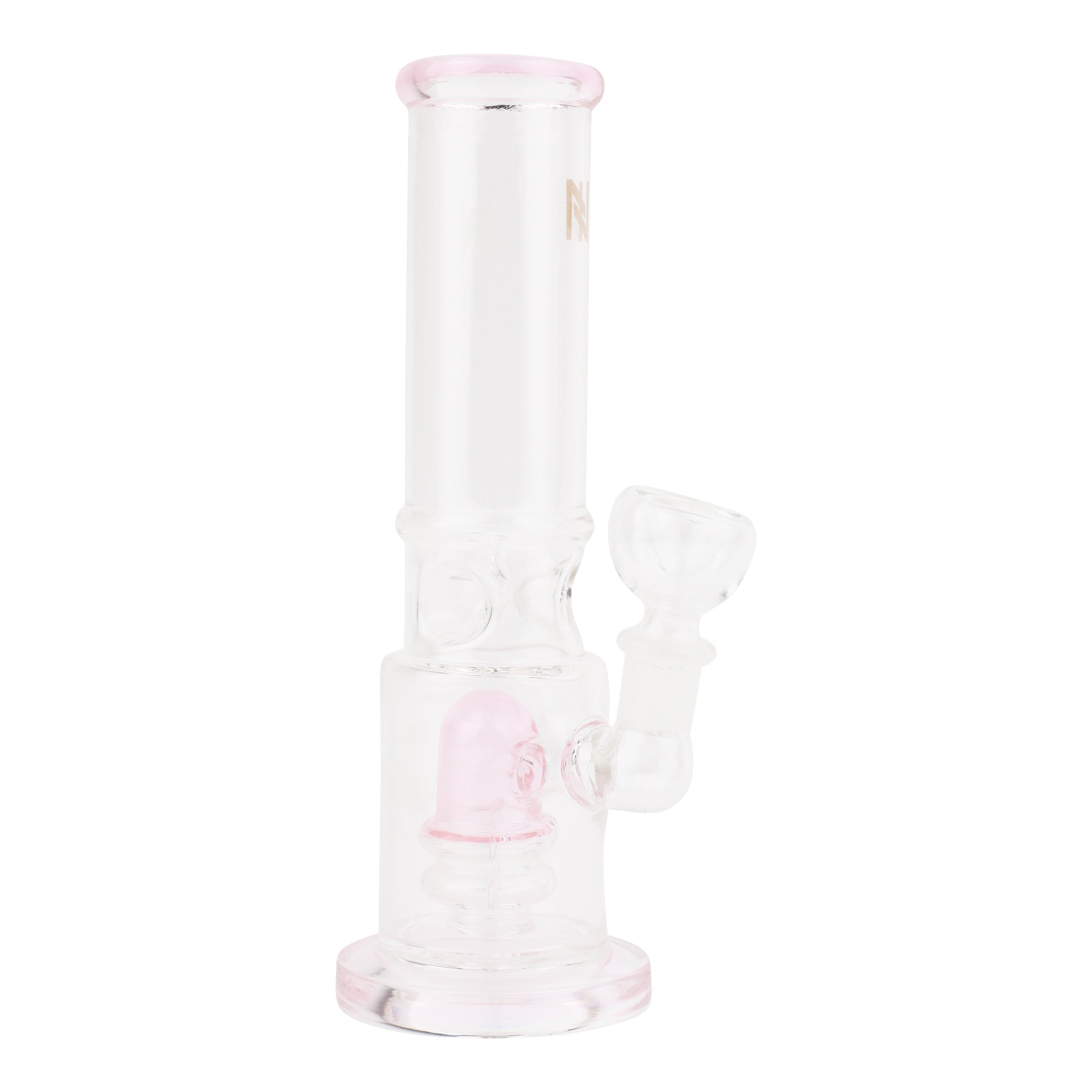 Pink Pinched Perc Bong - 7in - Image 3