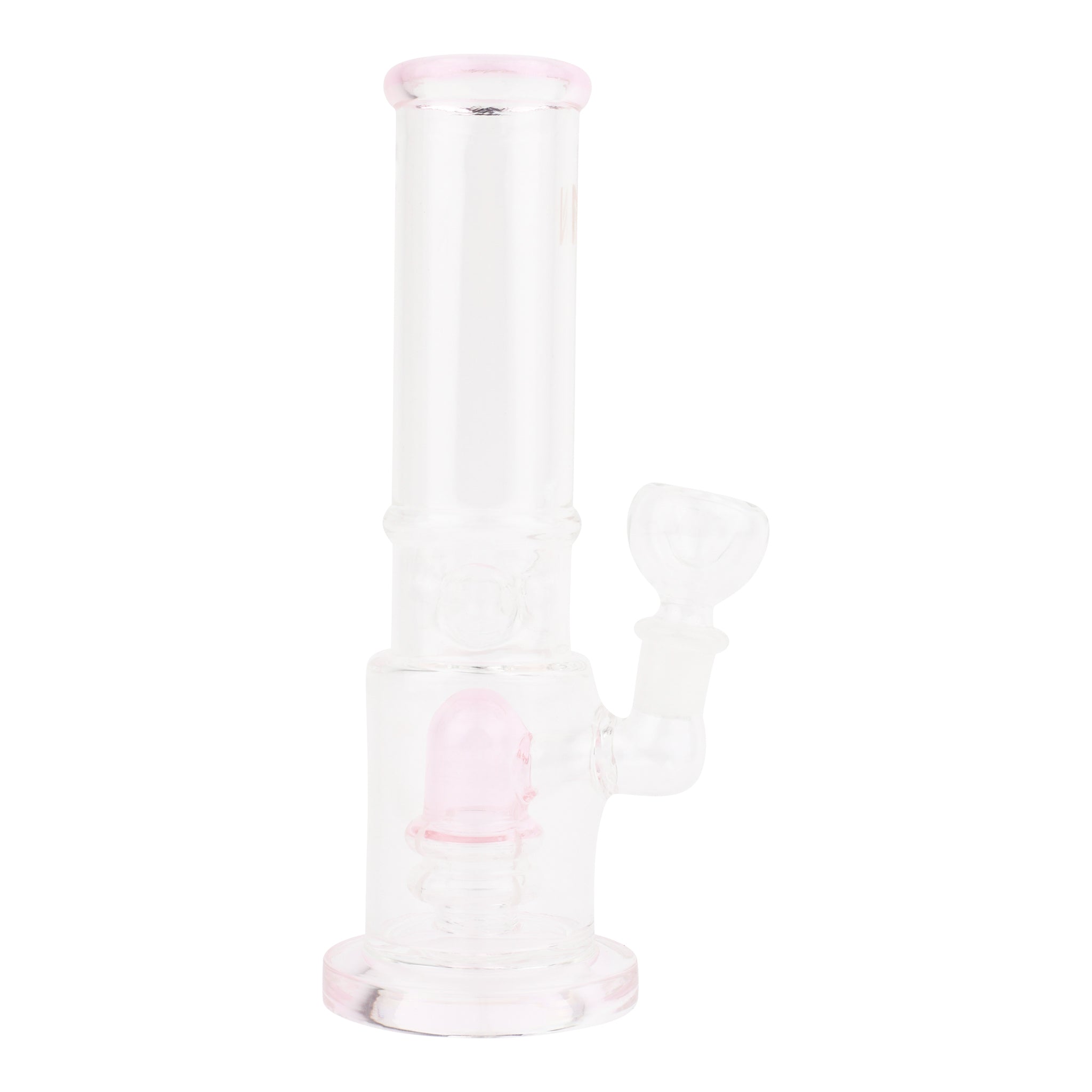 Pink Pinched Perc Bong - 7in - Image 2