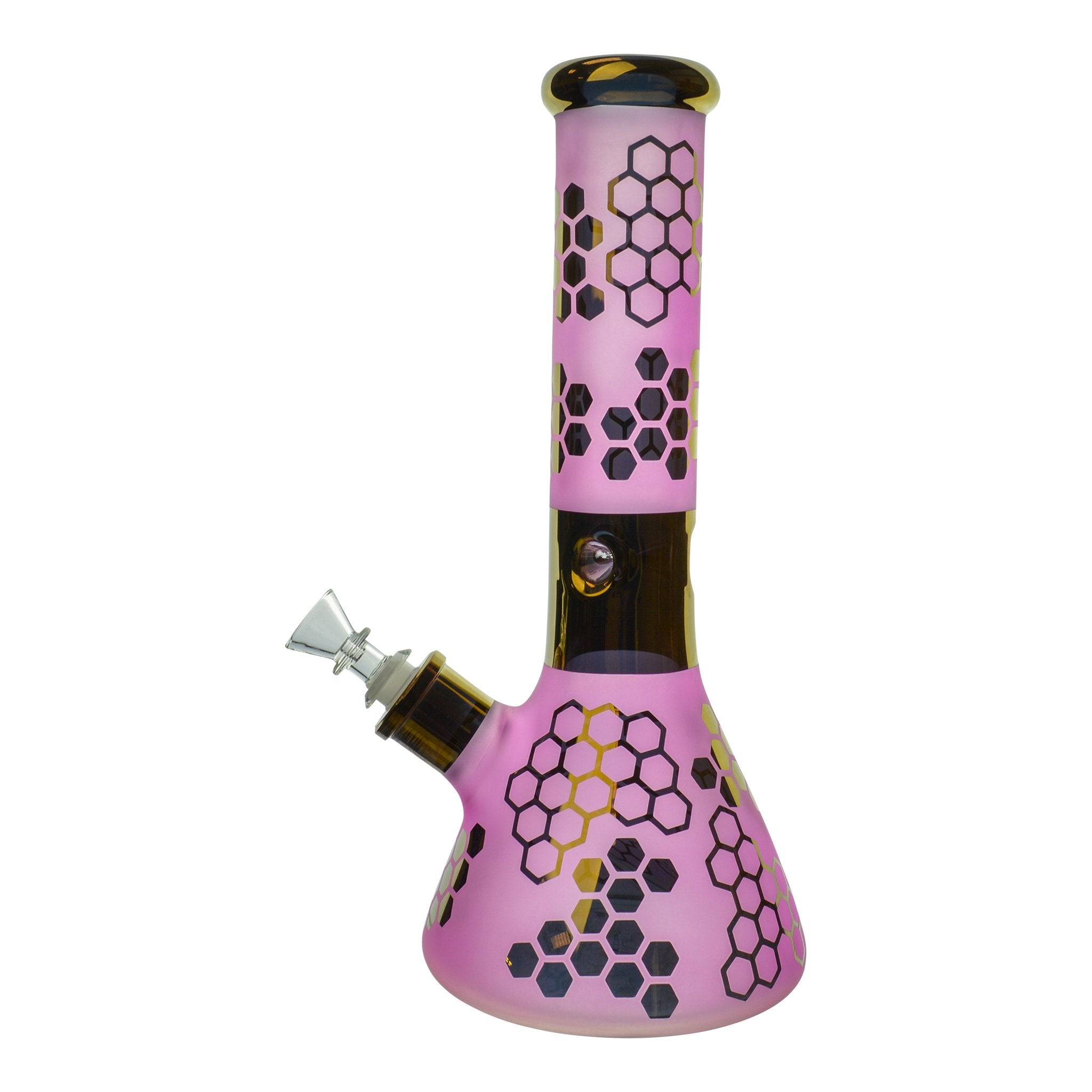 Pink Rainbow Sherbert Bong - 12in - Image 3