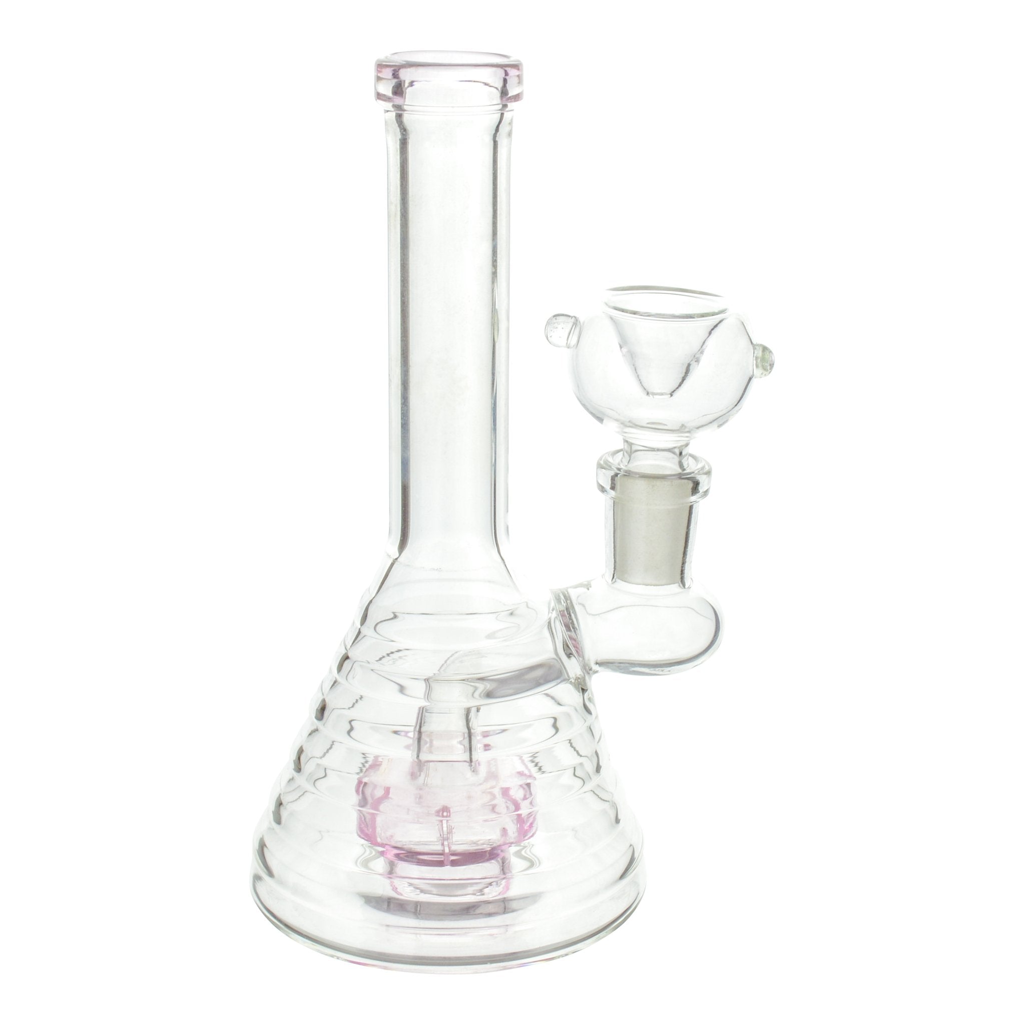 Pink Single Disk Mini Hive Bong - 6 inches mini bong