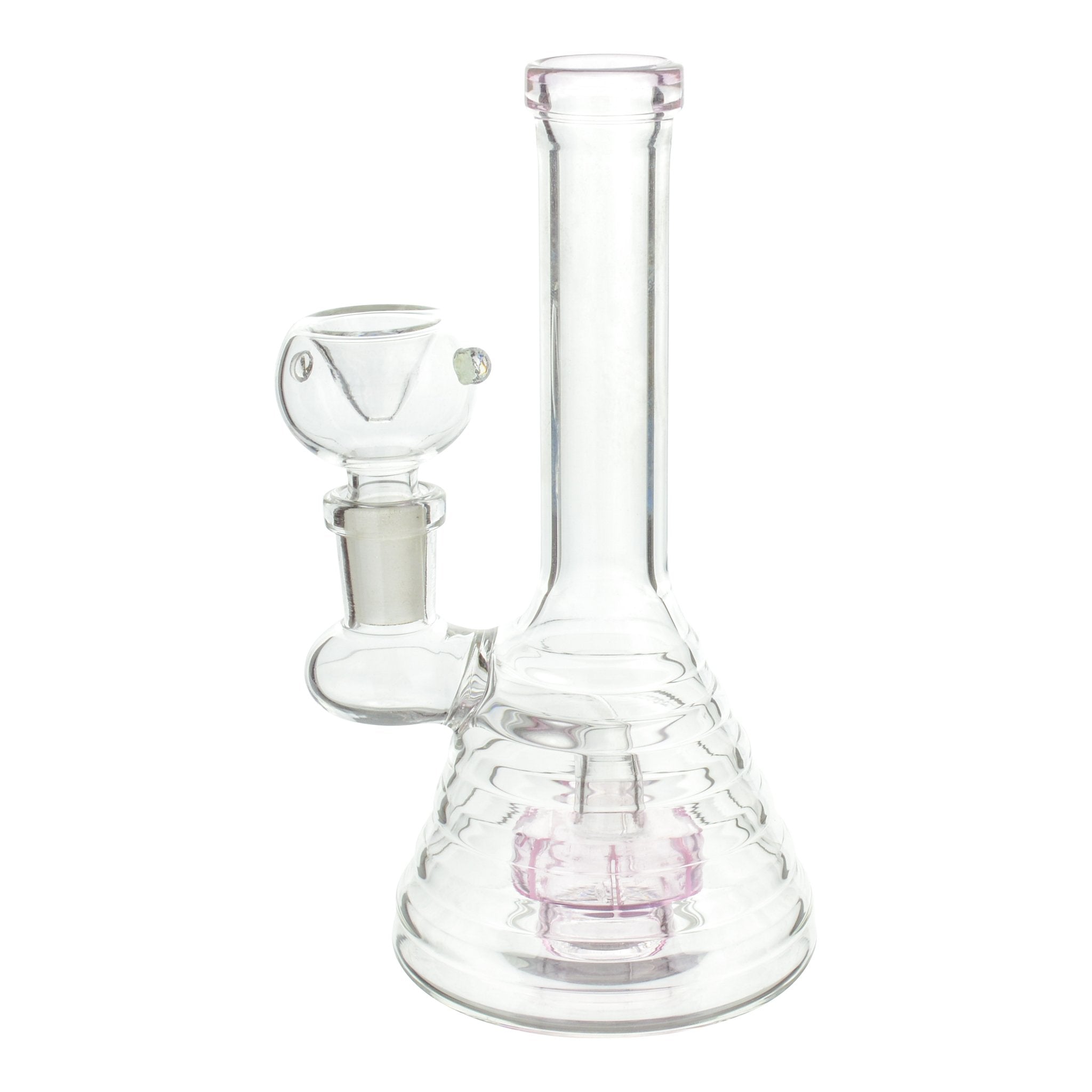 Pink Single Disk Mini Hive Bong - 6 inches mini bong - Image 3