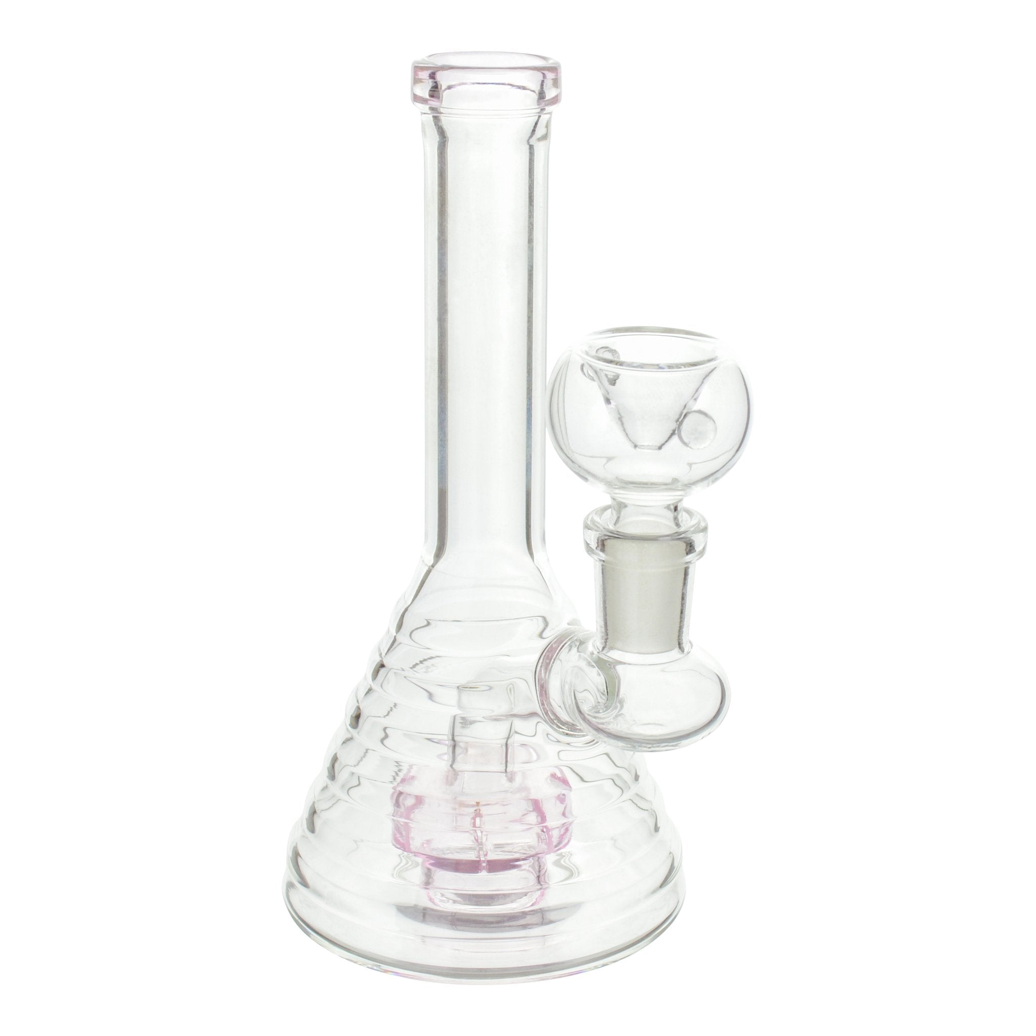 Pink Single Disk Mini Hive Bong - 6 inches mini bong - Image 2