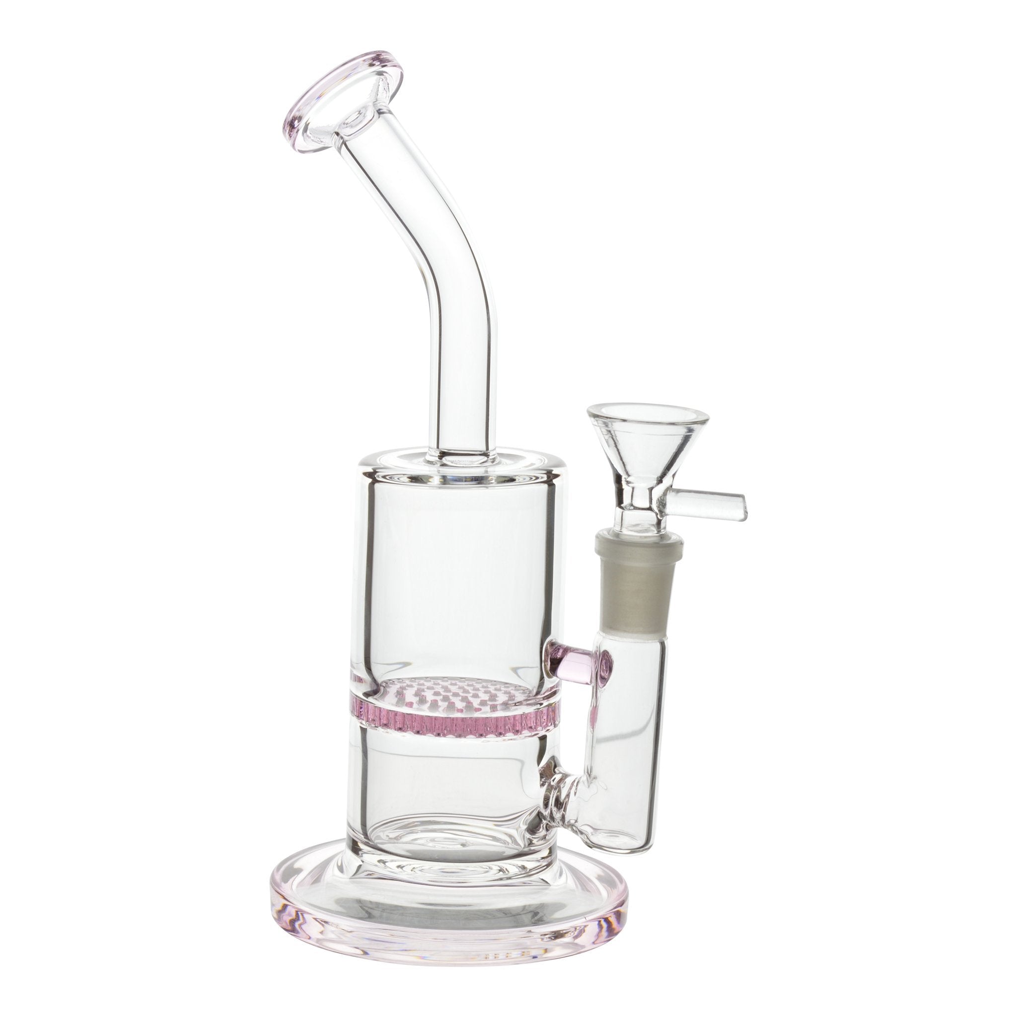 Pink Single Perc Bong - 8in - Image 2