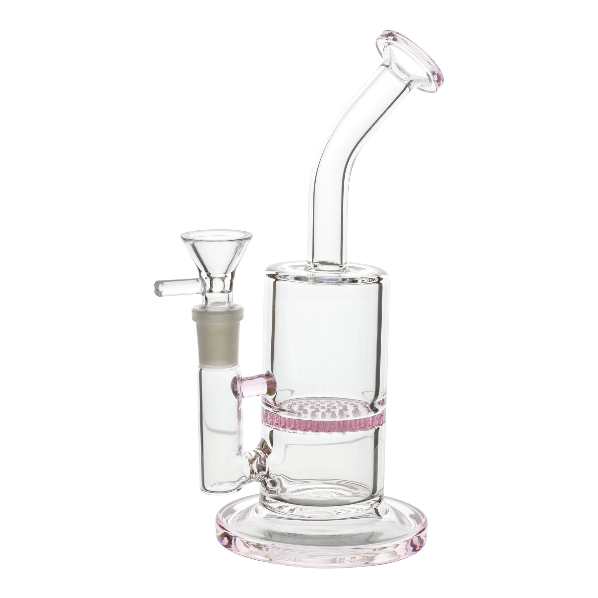 Pink Single Perc Bong - 8in - Image 3