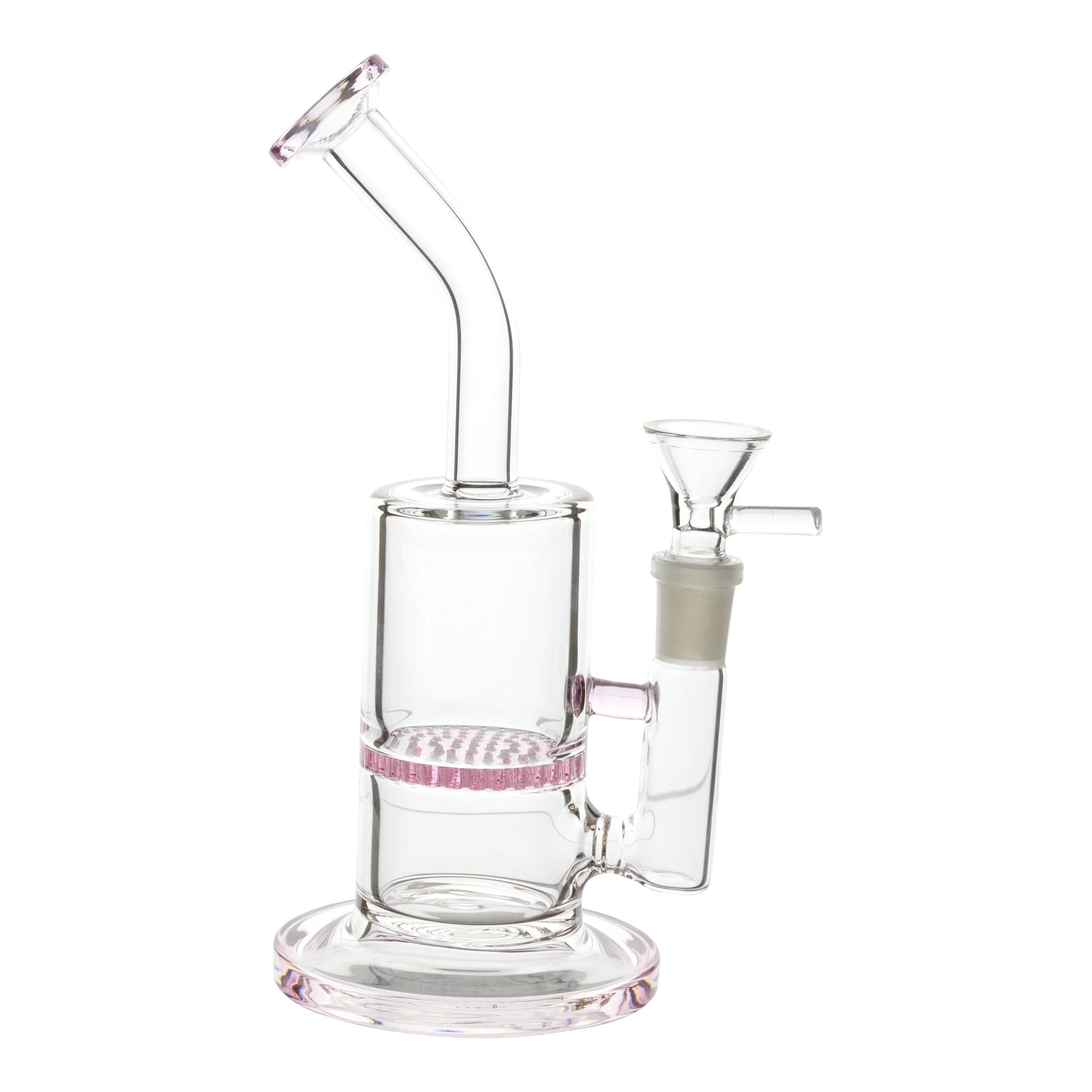 Pink Single Perc Bong - 8in