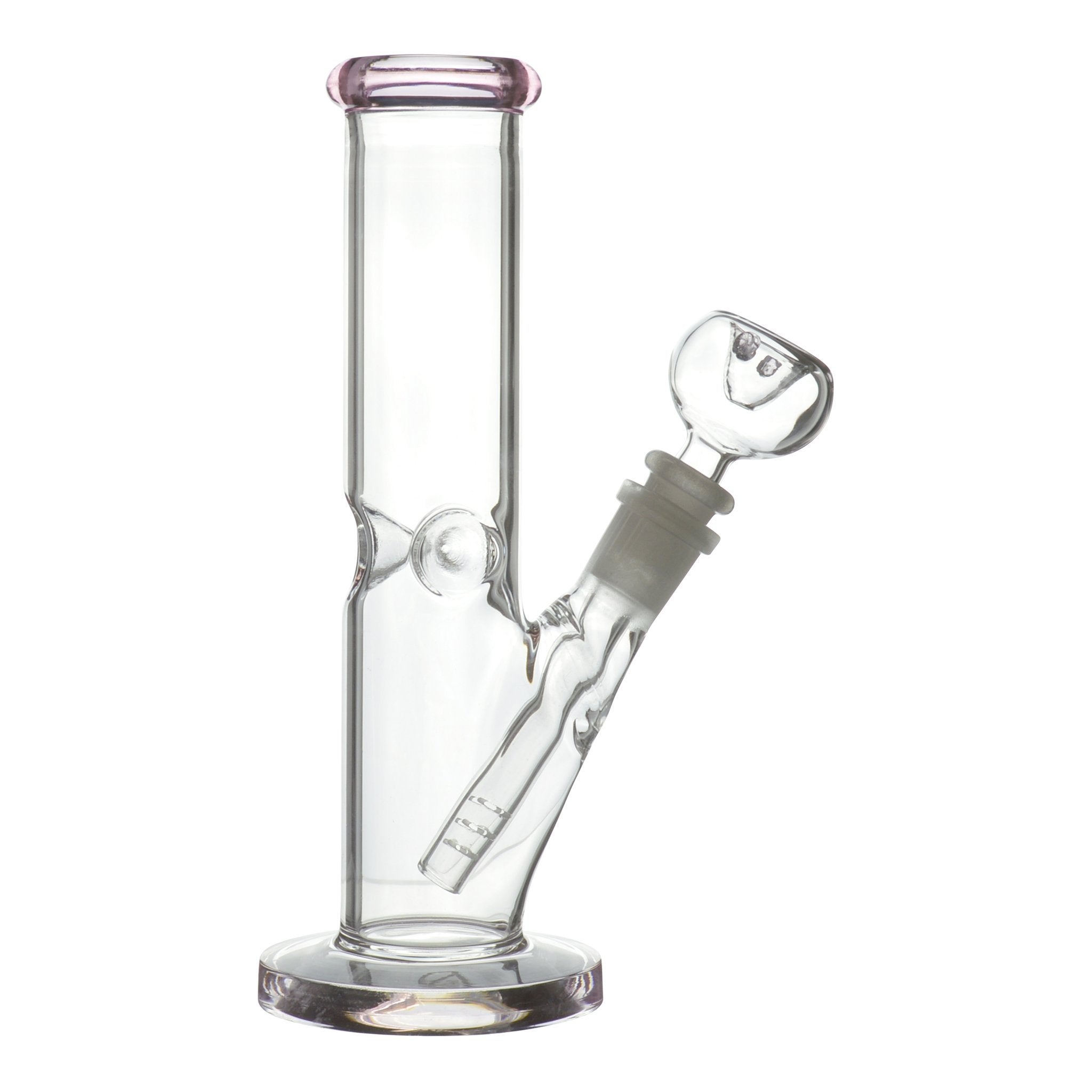 Pink Straight Up Glass Bong - 8in