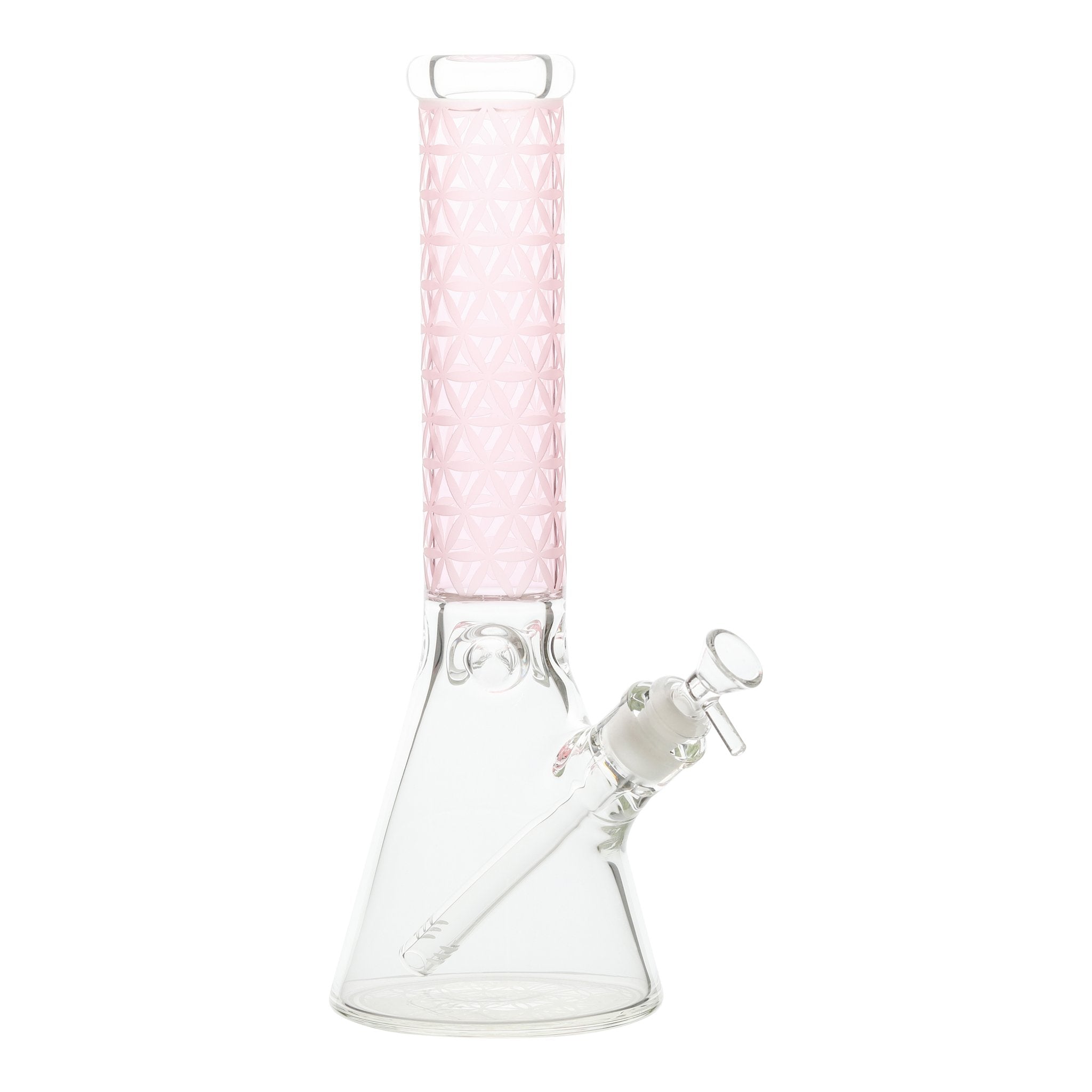 Pink Tangent Triangle Bong - 14in - Image 3