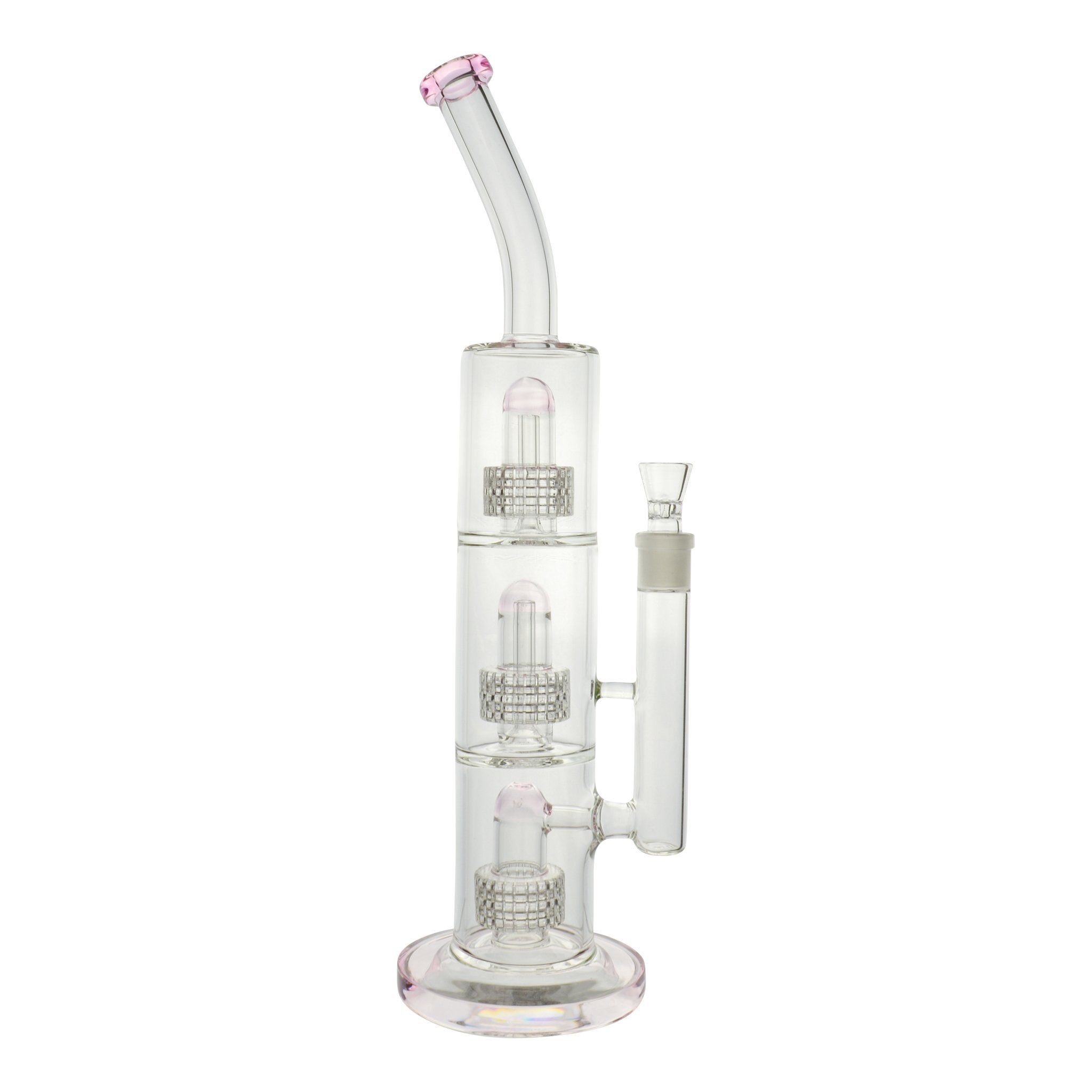 Pink Triple Matrix Chamber Bong - 17in