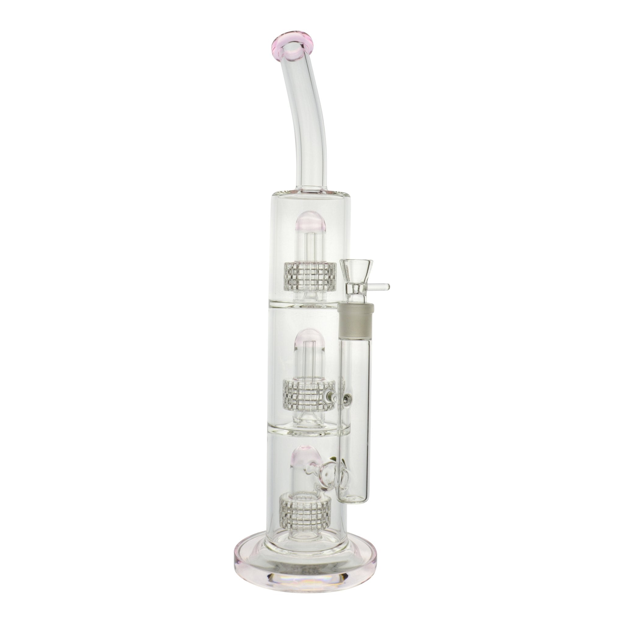 Pink Triple Matrix Chamber Bong - 17in - Image 2