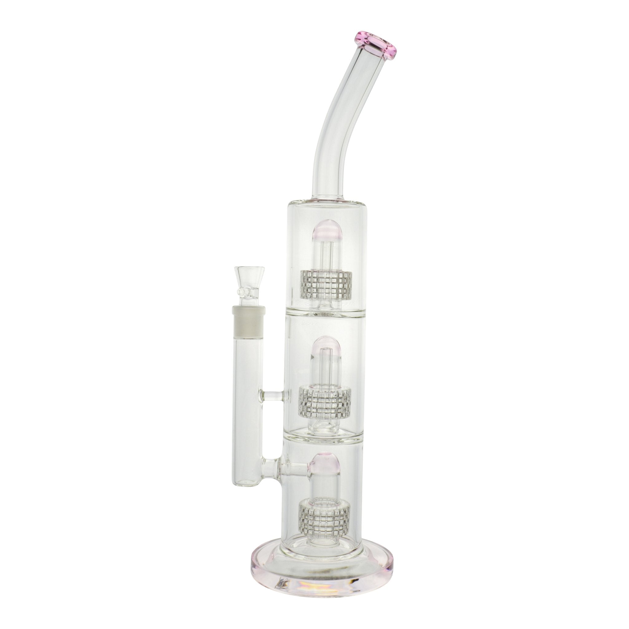 Pink Triple Matrix Chamber Bong - 17in - Image 3