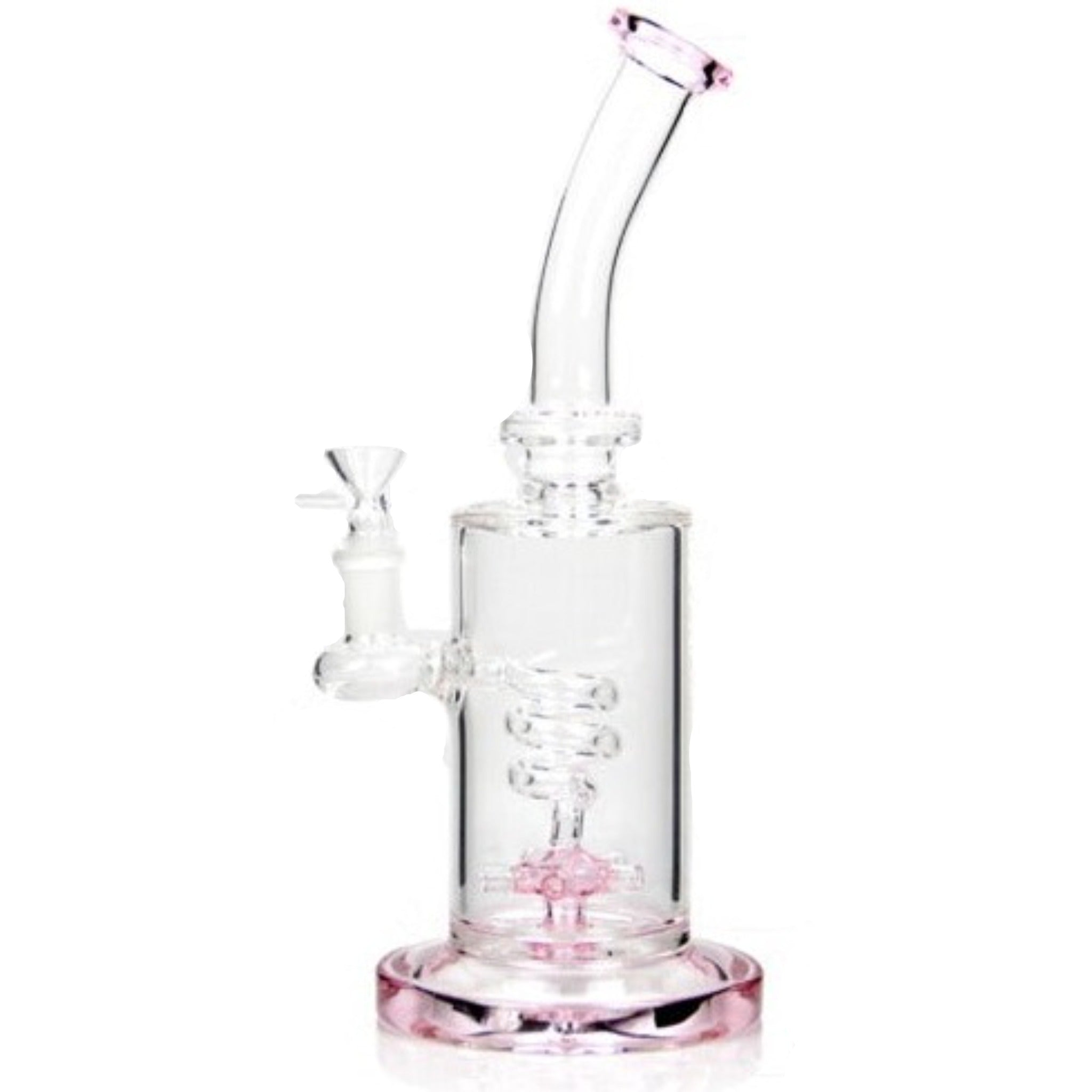Pink Twisted Coil Bong - 12in