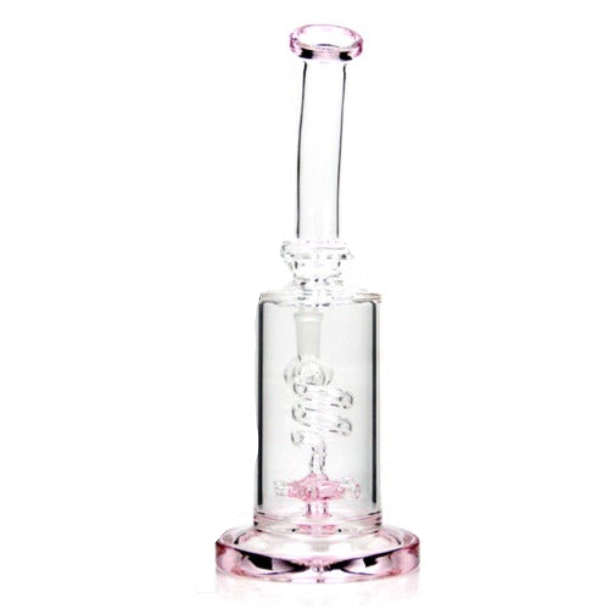 Pink Twisted Coil Bong - 12in - Image 2