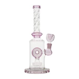 Pink Twisted O Bong - 10in