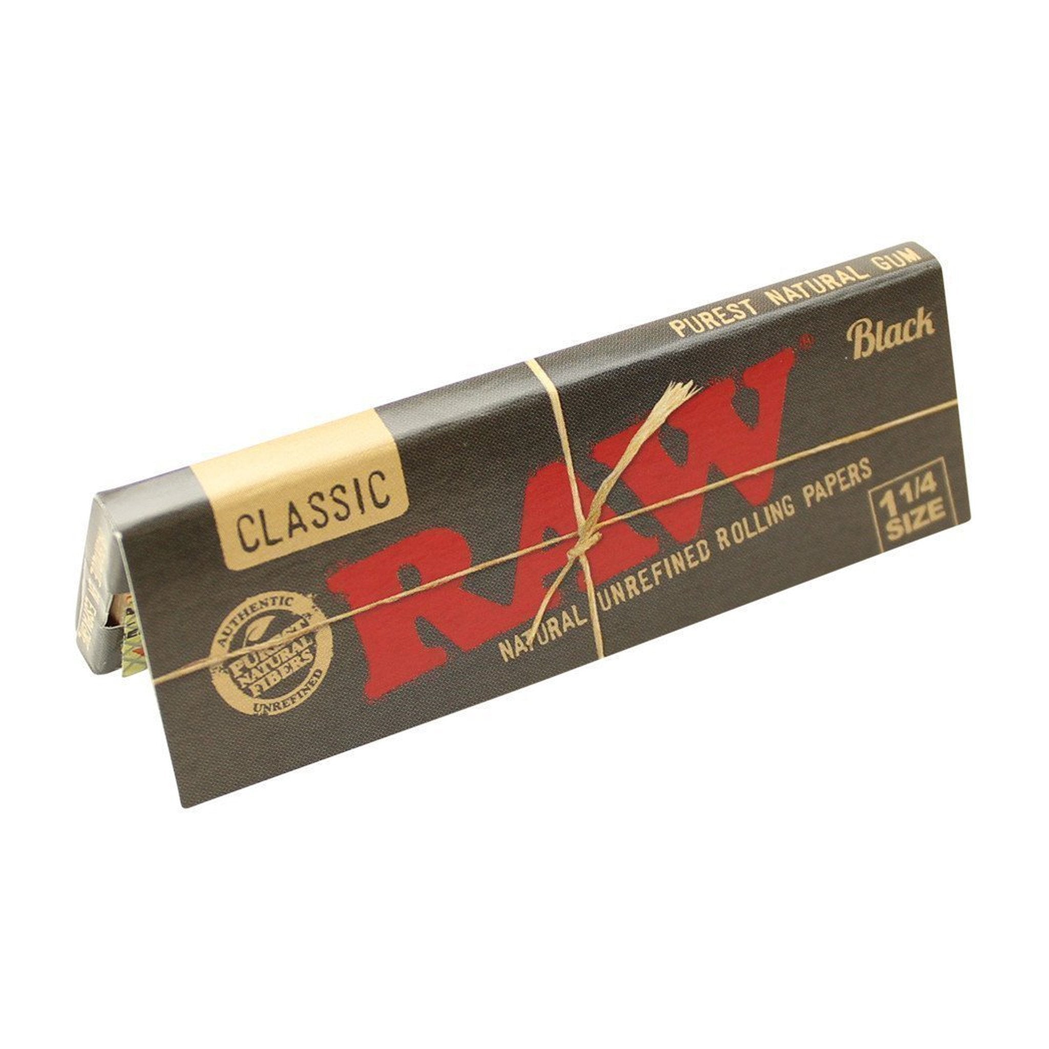 RAW Black Natural Unrefined Rolling Papers - 2 Pack - Image 2