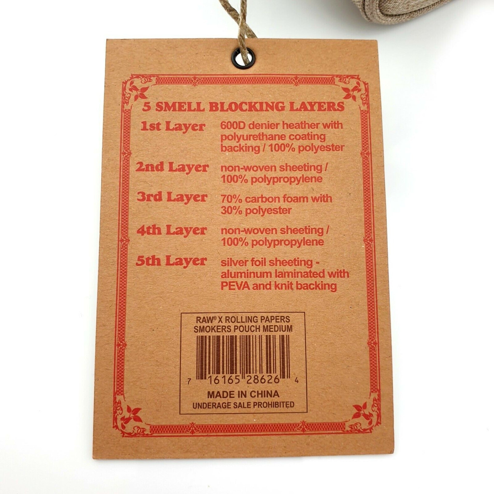 RAW Smell Proof Smokers Pouch - Image 2