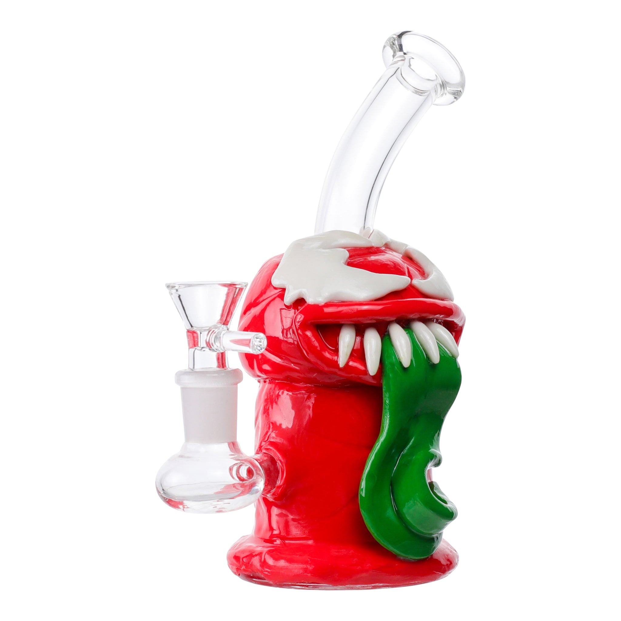 Red Venom Bubbler Bong - 7in - Image 2