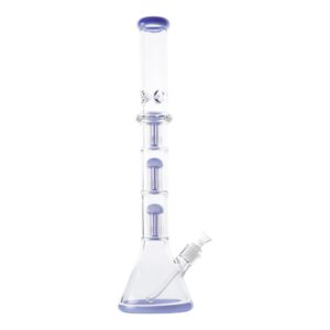 Ringed Triple Tree Perc Bong - 21in