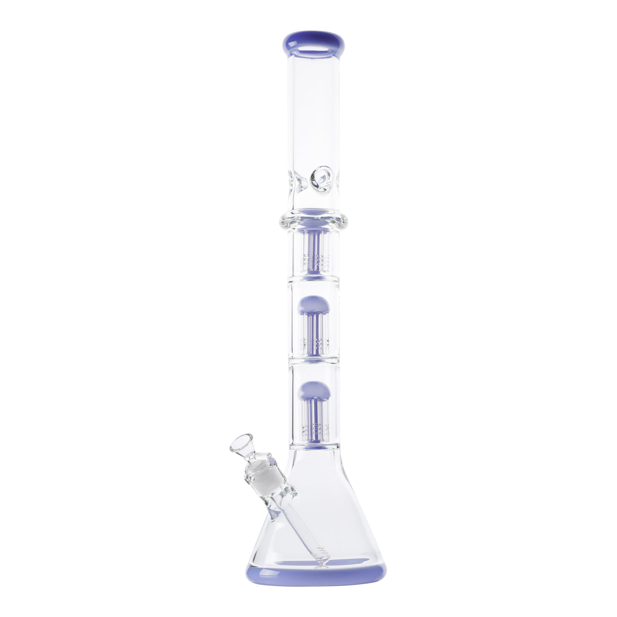 Ringed Triple Tree Perc Bong - 21in - Image 4