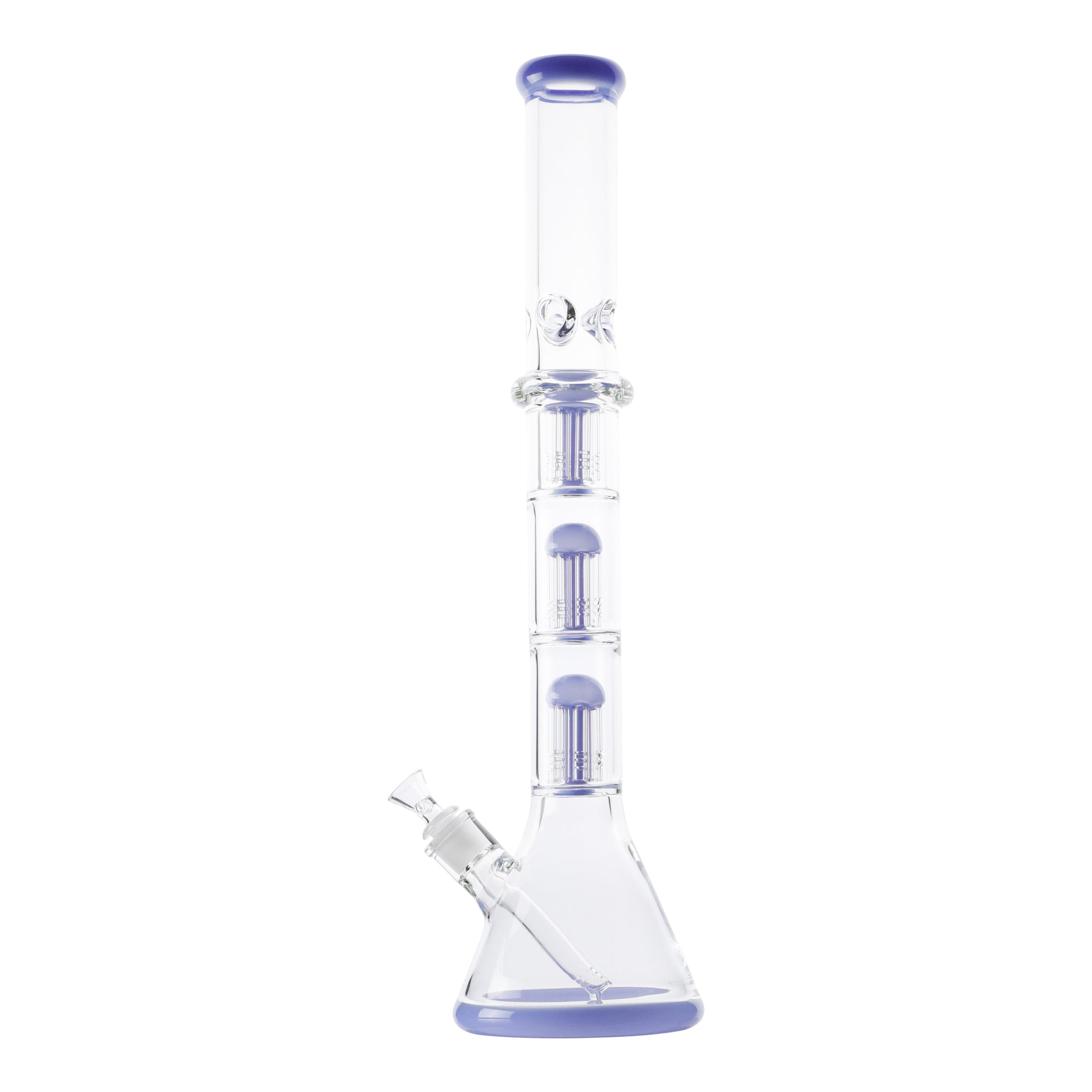 Ringed Triple Tree Perc Bong - 21in - Image 2