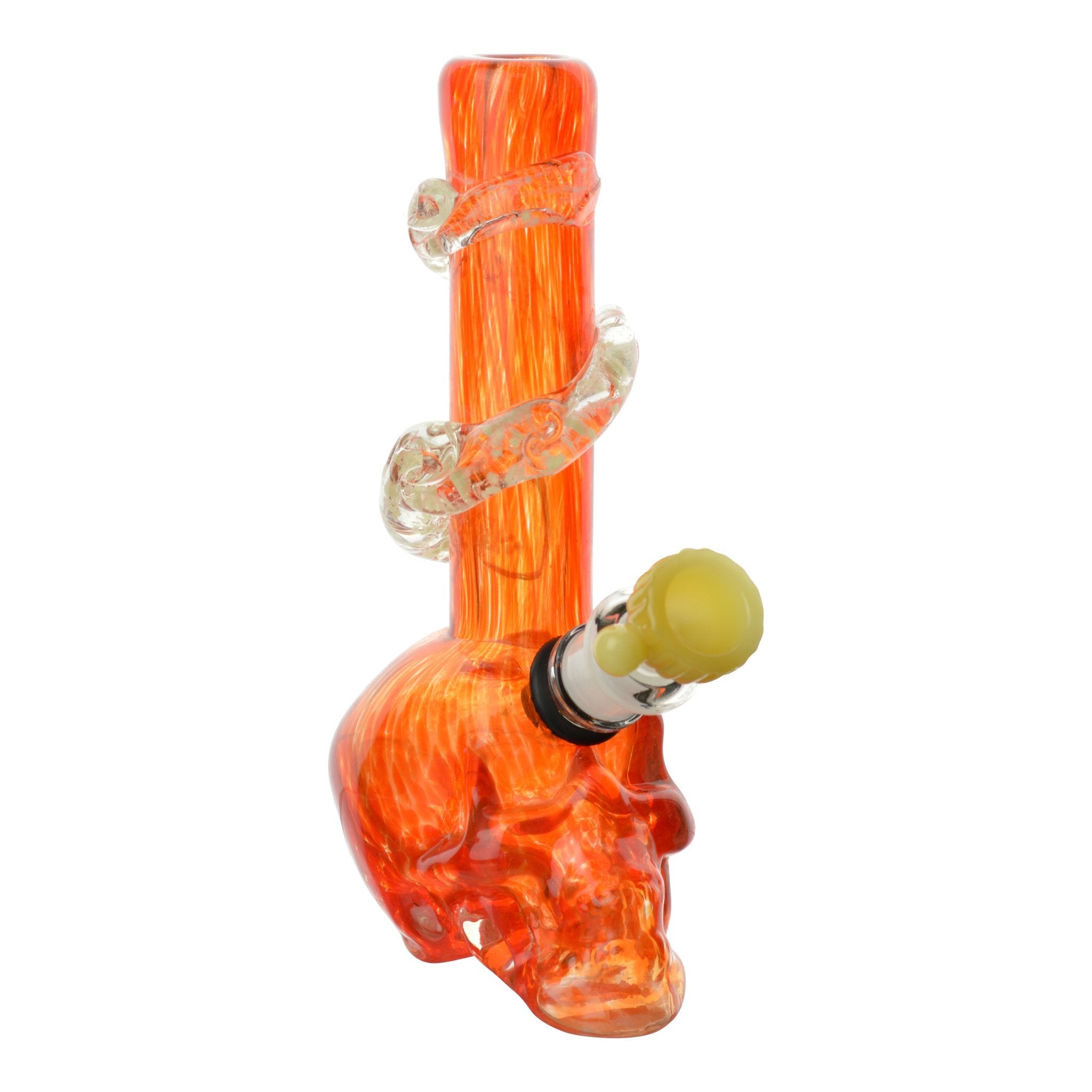 Small Dappled Skull Bong - 8in