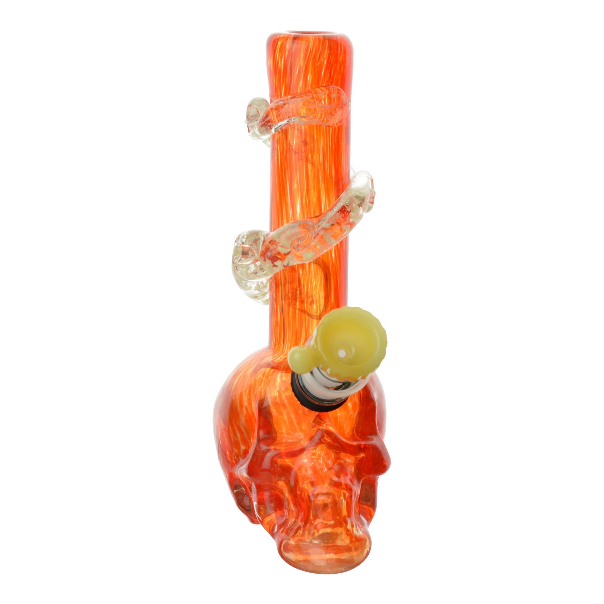 Small Dappled Skull Bong - 8in - Image 2