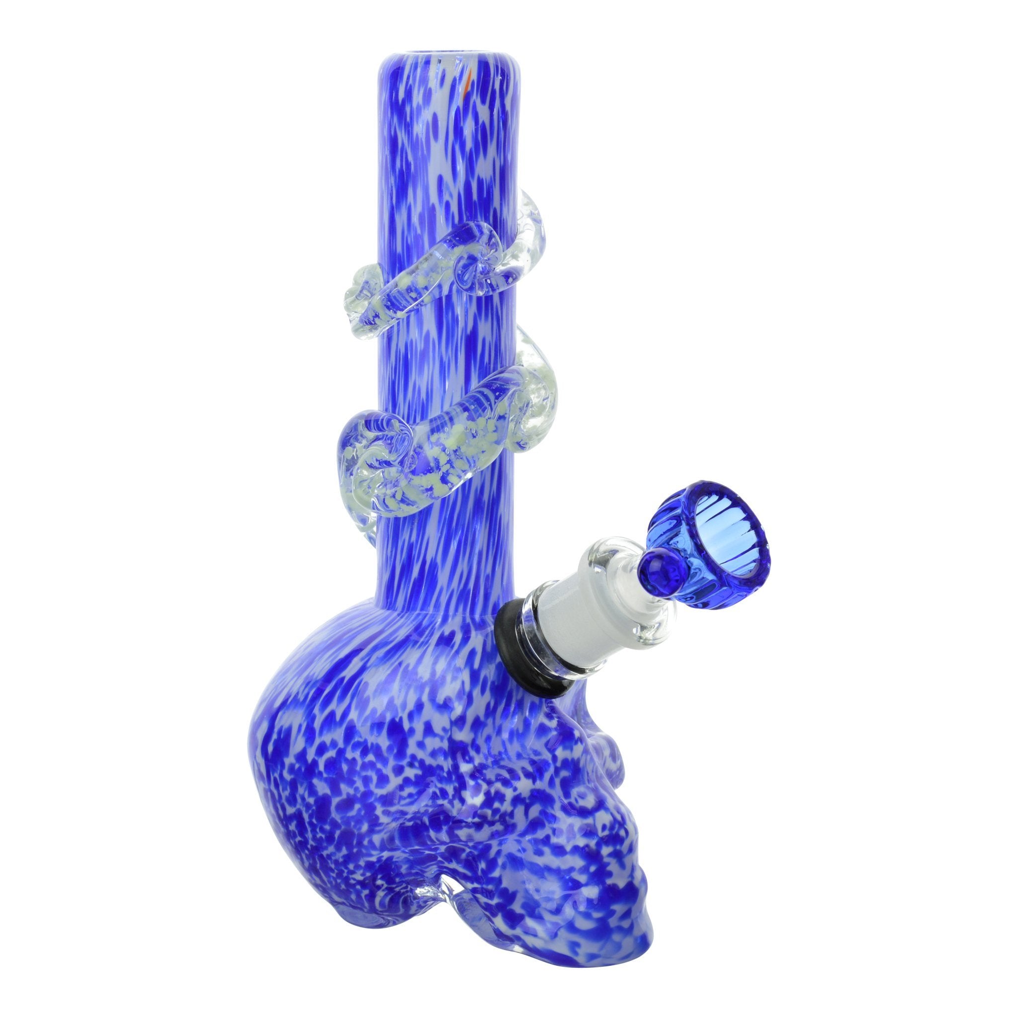 Small Dappled Skull Bong - 8in - Image 4