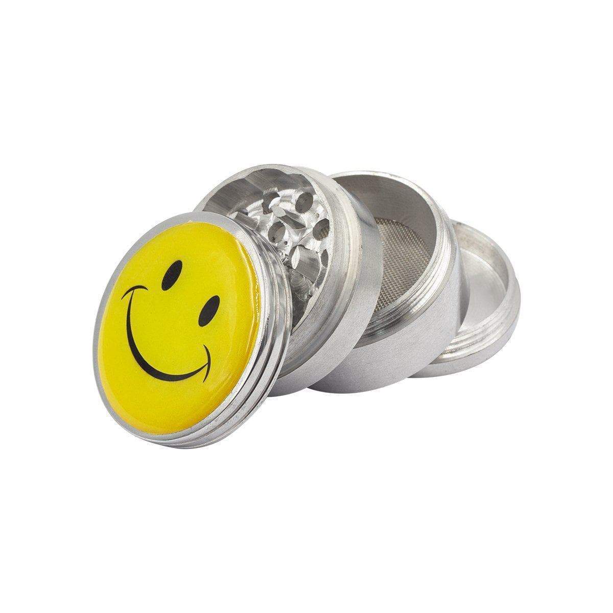 Smiley Metal Herb Grinder - 4 Piece - Image 3