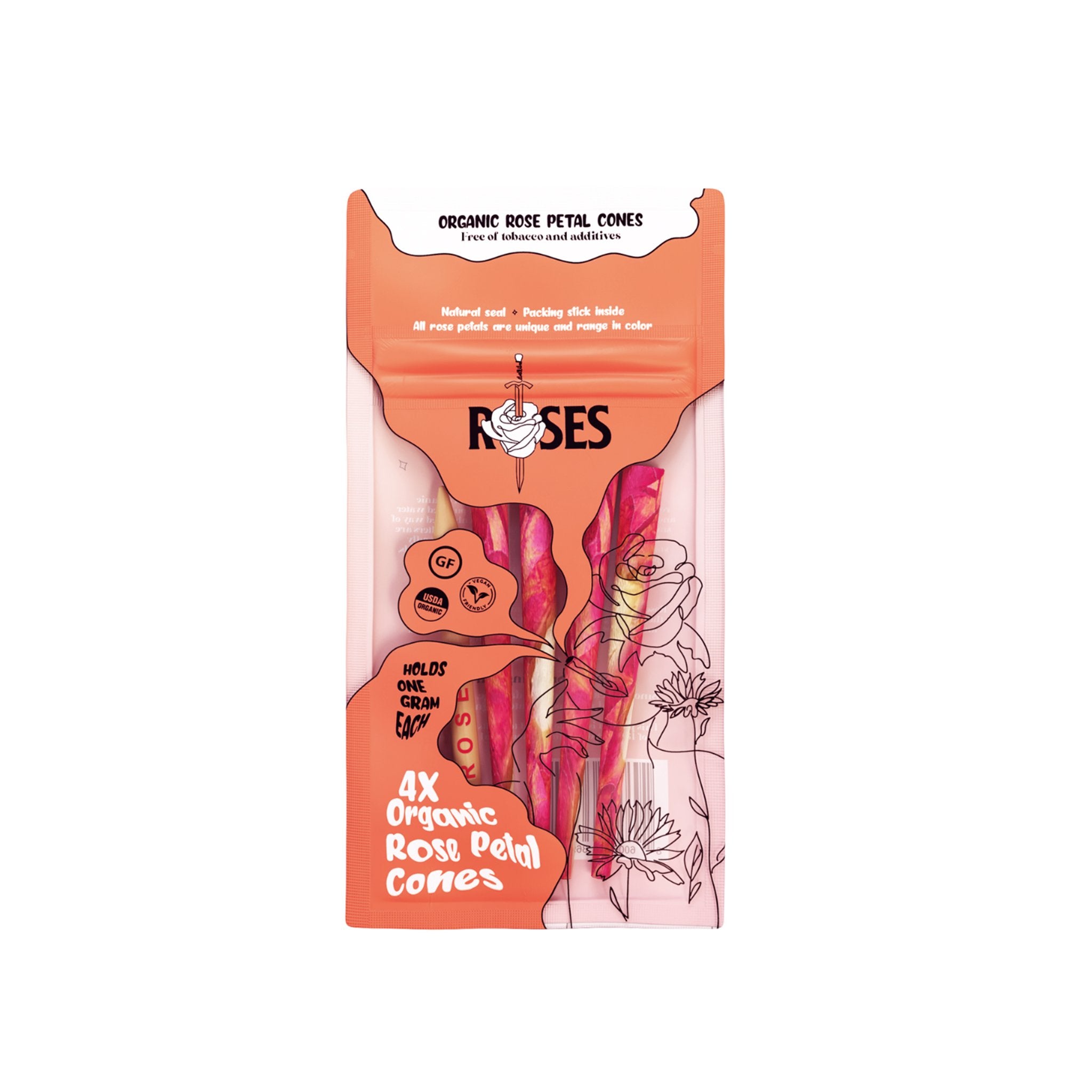 Smoke Roses Organic Rose Petal Cones - Image 3