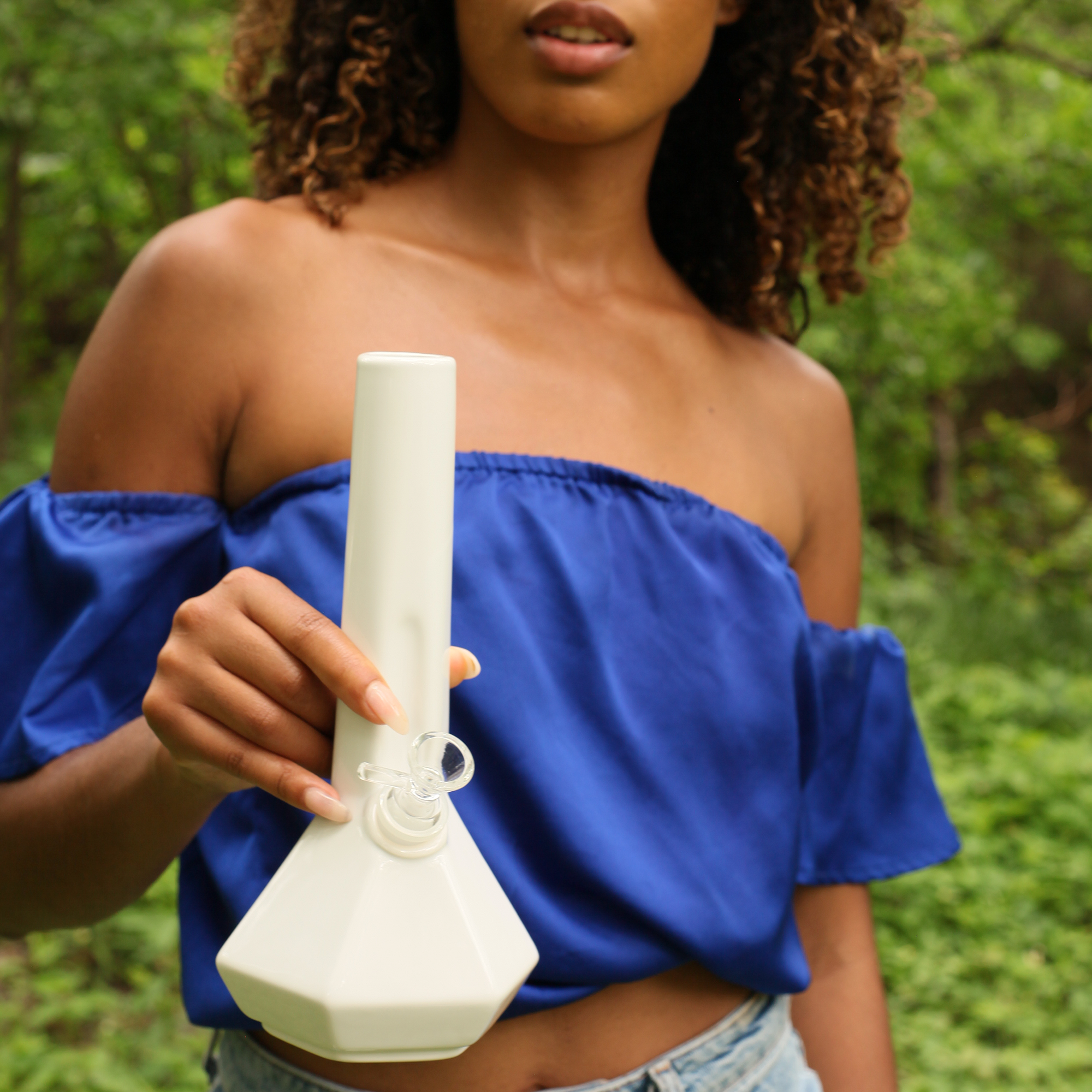 Solid Hexagonal Bong - 10in - Image 12