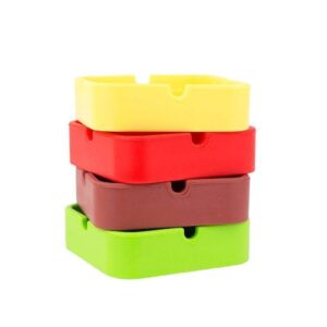 Rounded Edges Square Silicone Ashtray